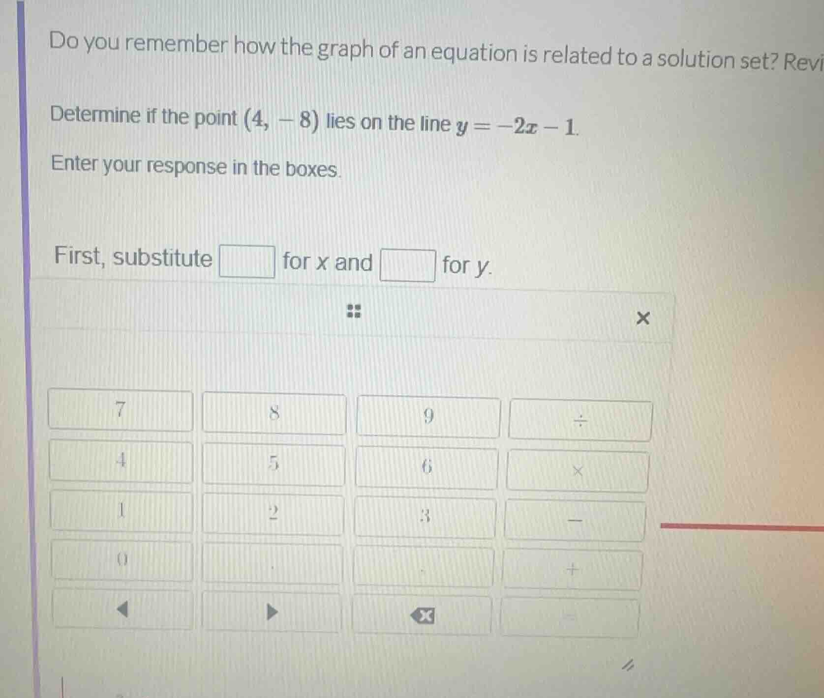 do you remember how the graph of an equation is related to a solution s…