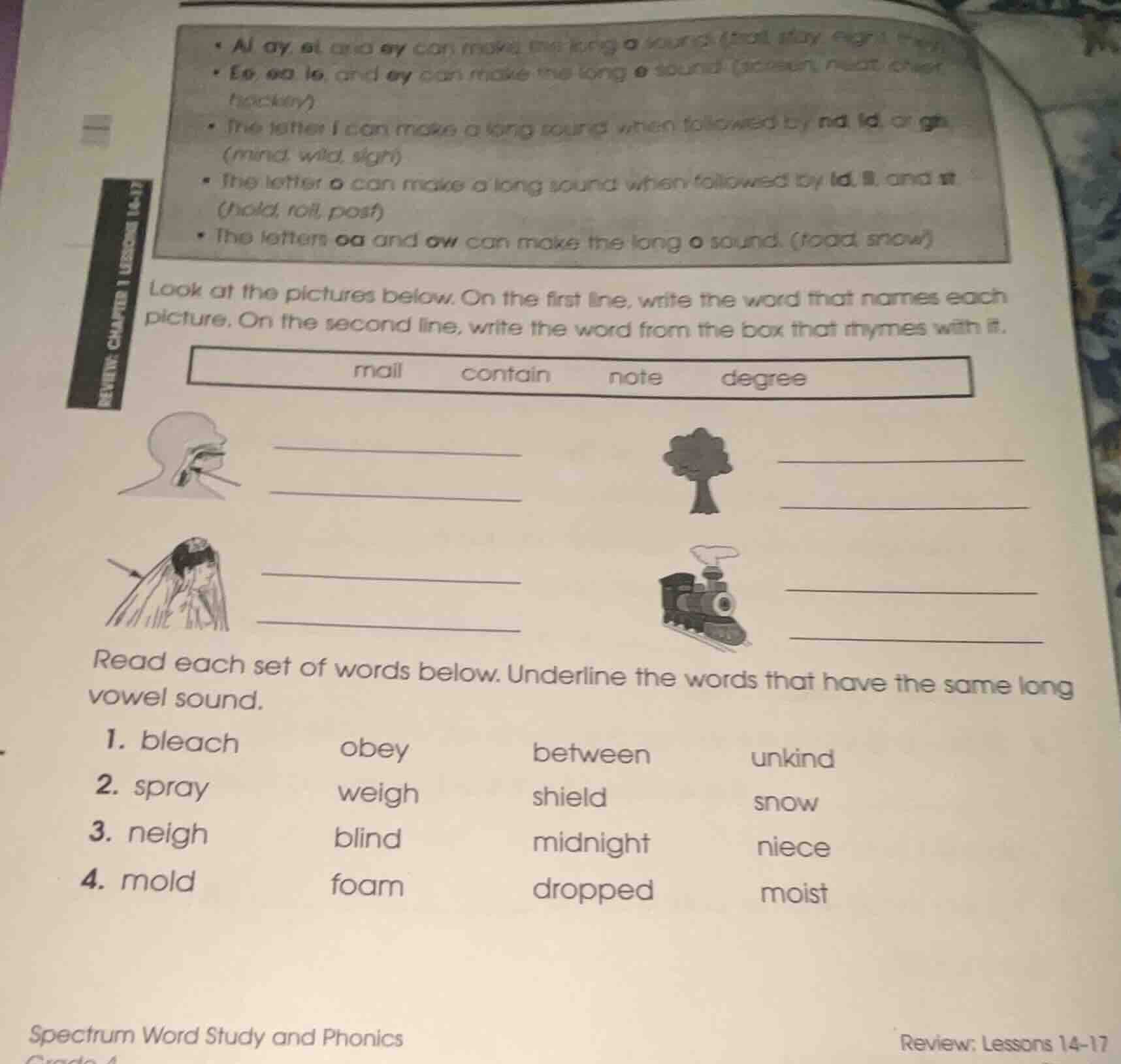 • ai, ay, ei and ey can make the long a sound (tail, stay, eight, they)…