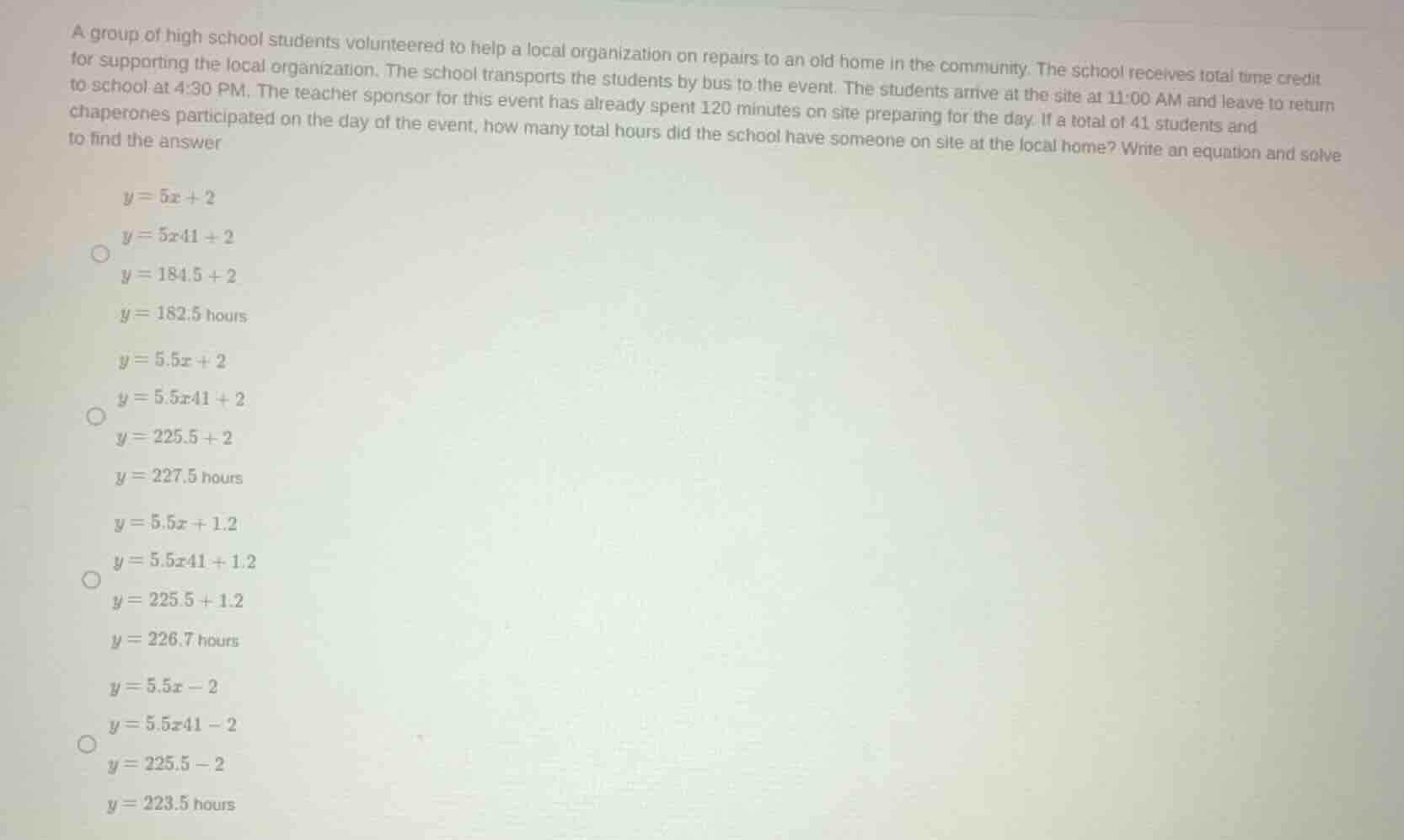 a group of high school students volunteered to help a local organizatio…