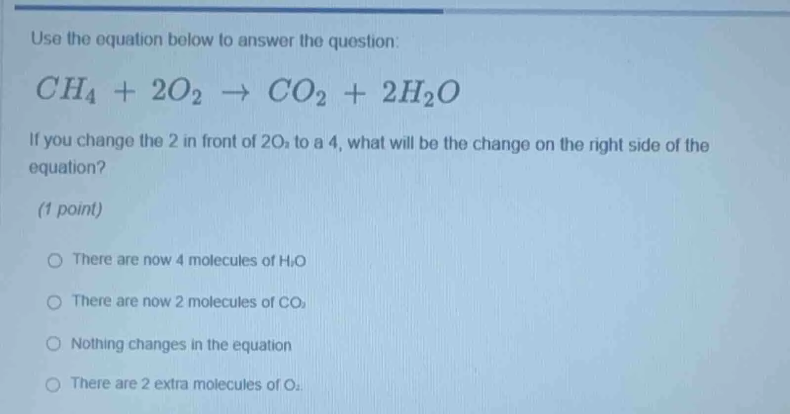 use the equation below to answer the question: ch₄ + 2o₂ → co₂ + 2h₂o i…