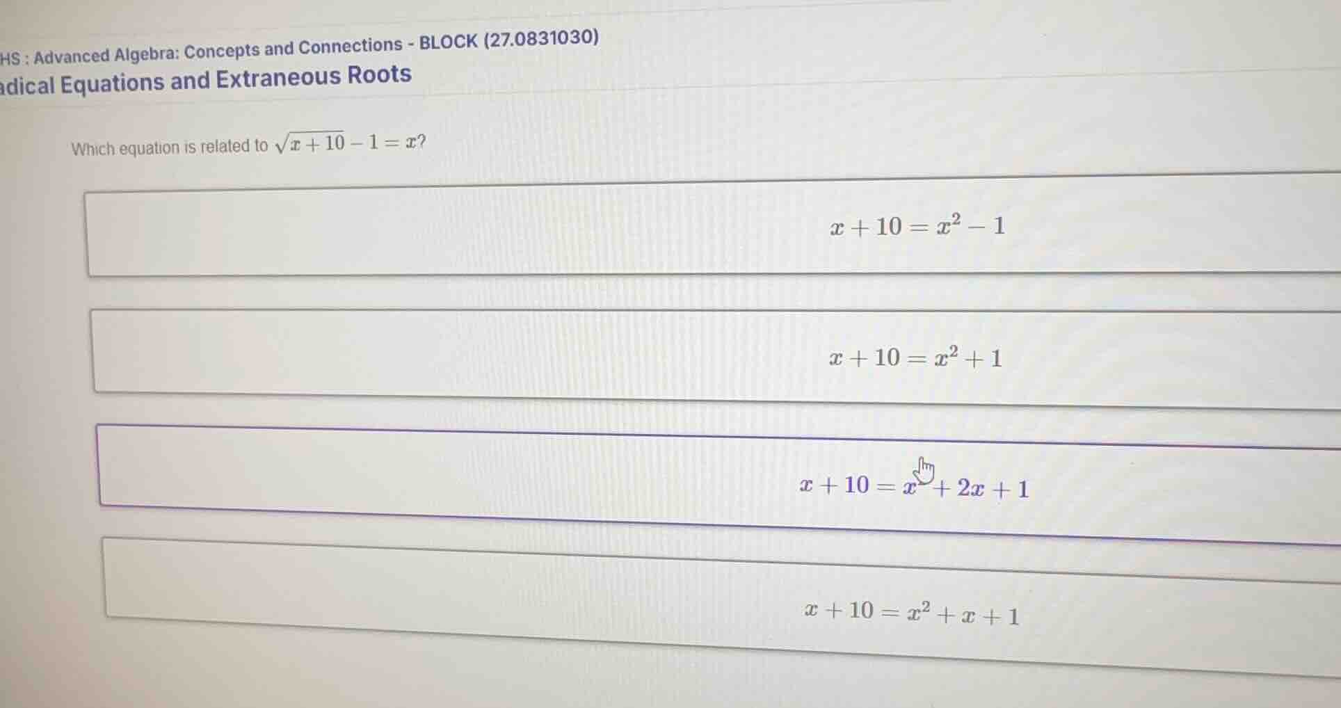 hs : advanced algebra: concepts and connections - block (27.0831030) ad…