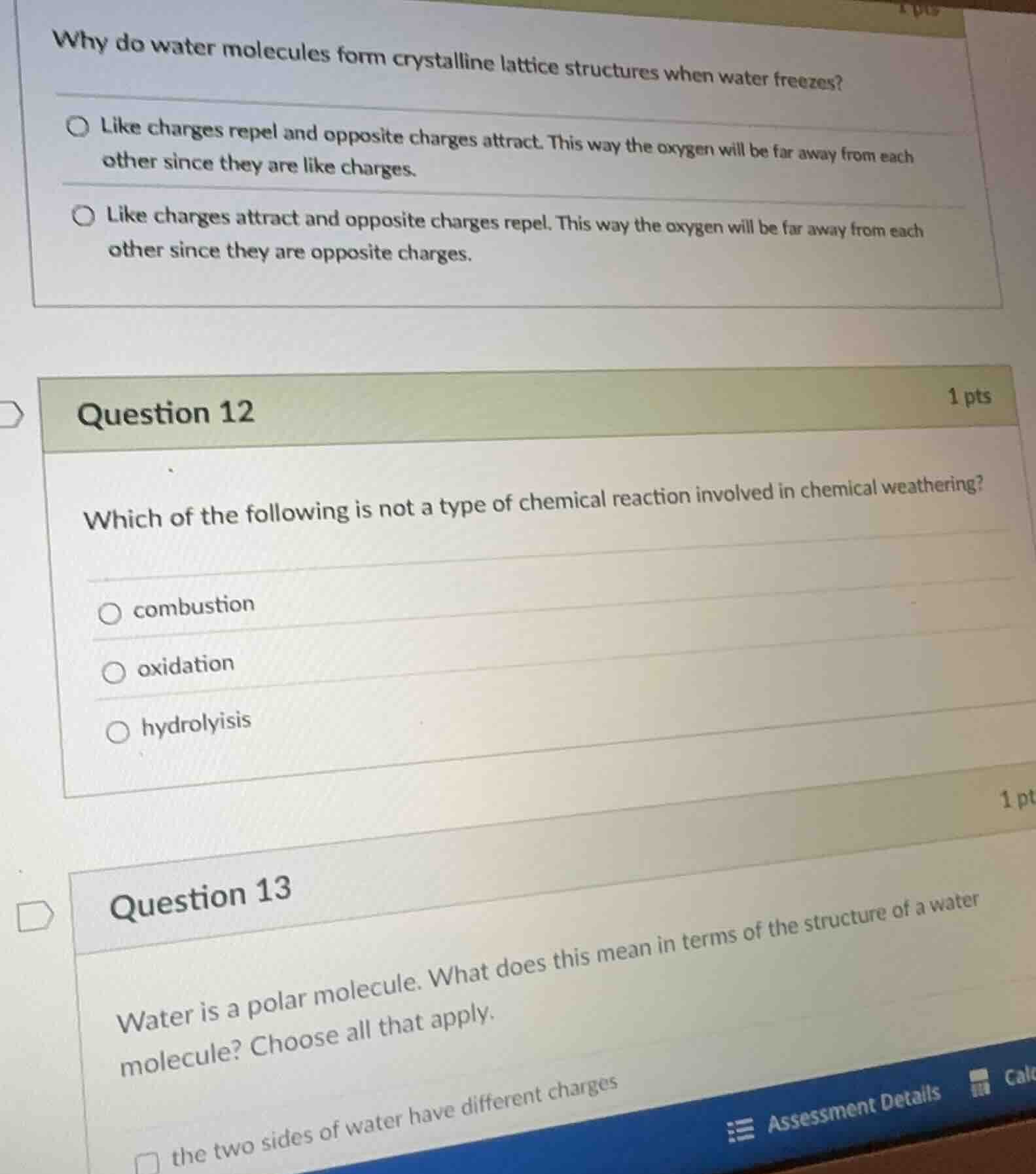 why do water molecules form crystalline lattice structures when water f…