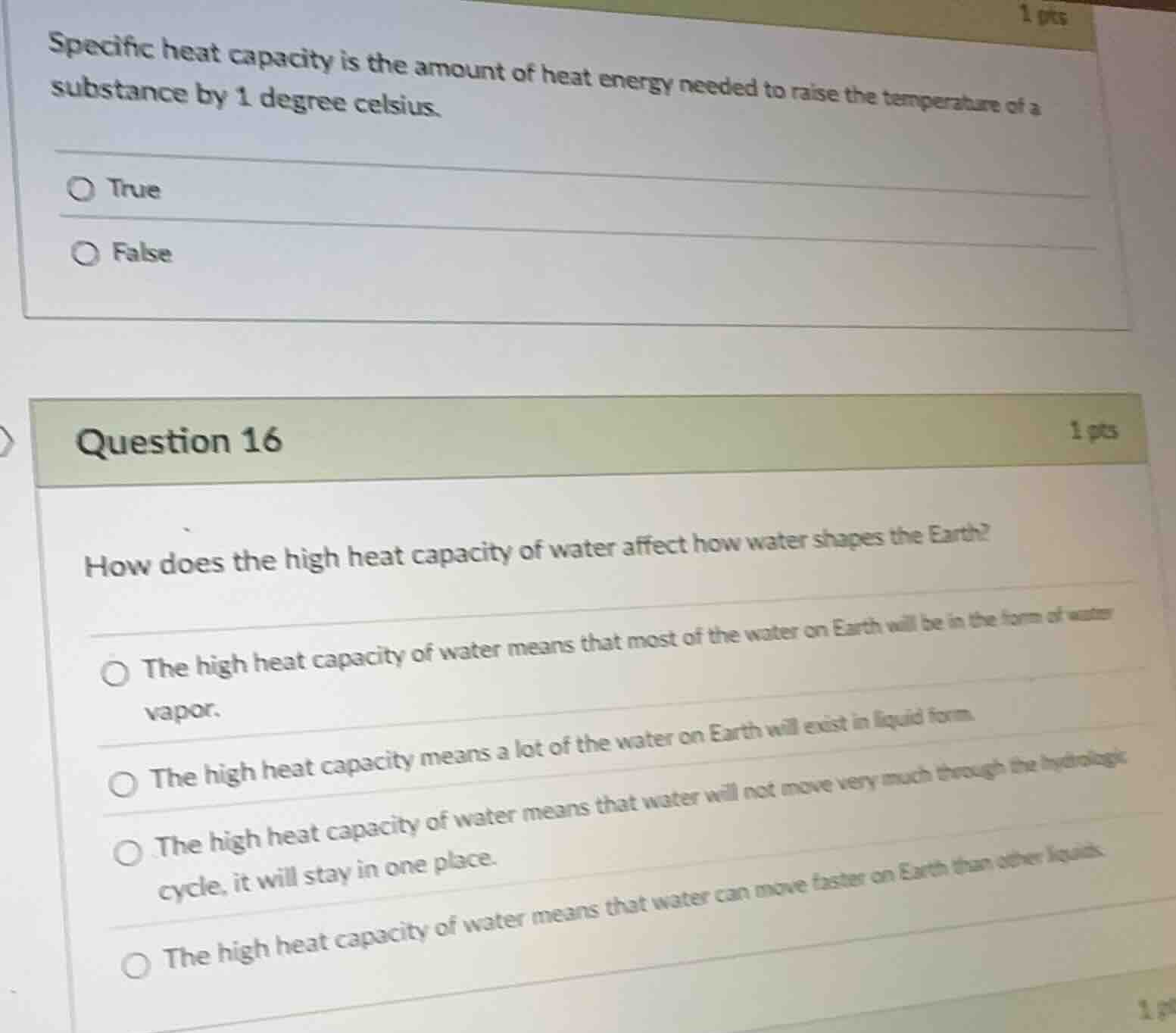 specific heat capacity is the amount of heat energy needed to raise the…