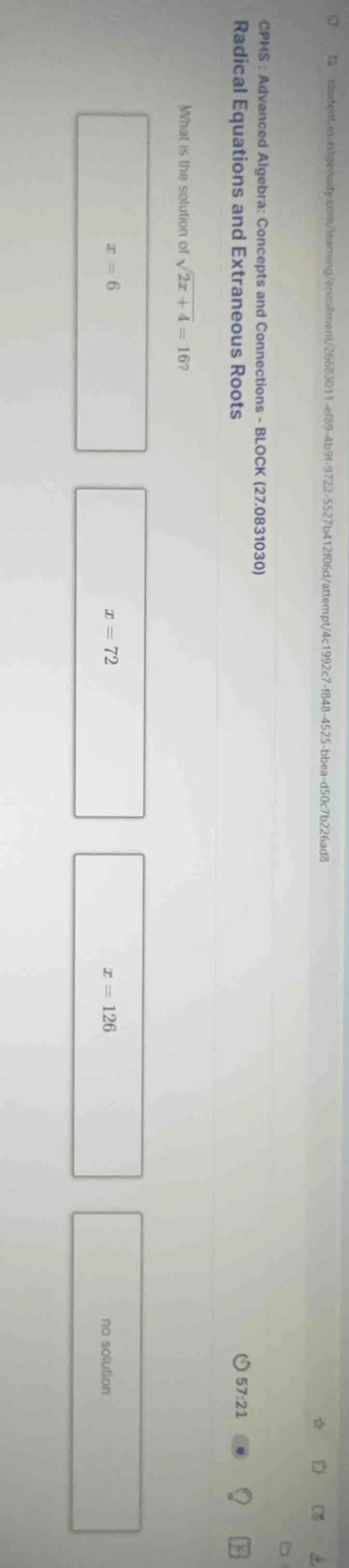 cphs : advanced algebra: concepts and connections - block (27.0831030) …
