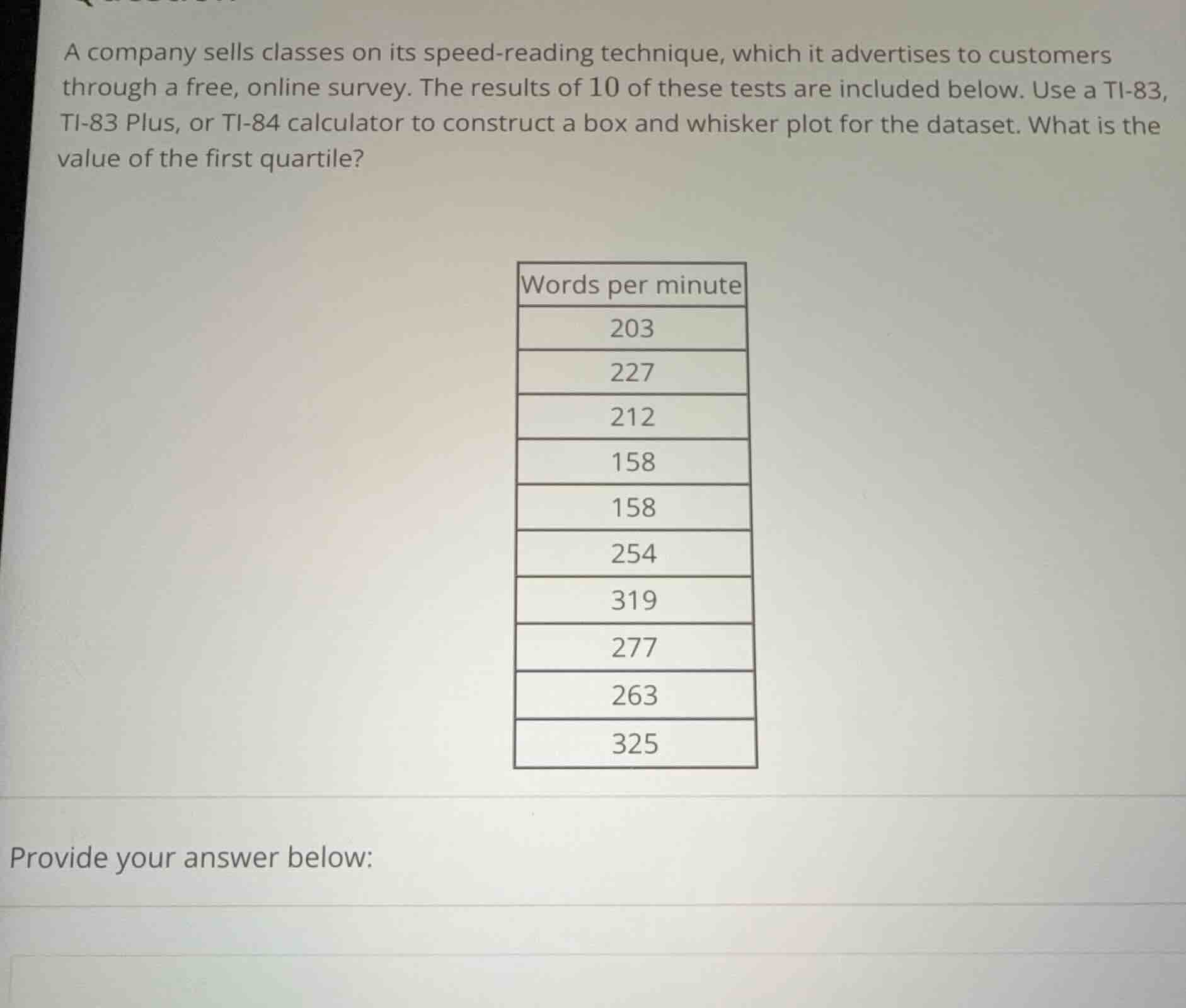a company sells classes on its speed-reading technique, which it advert…