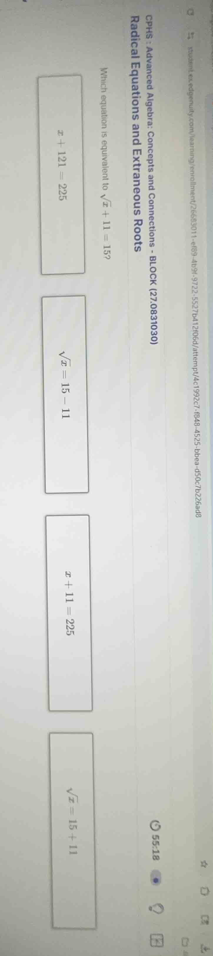 cphs : advanced algebra: concepts and connections - block (27.0831030) …