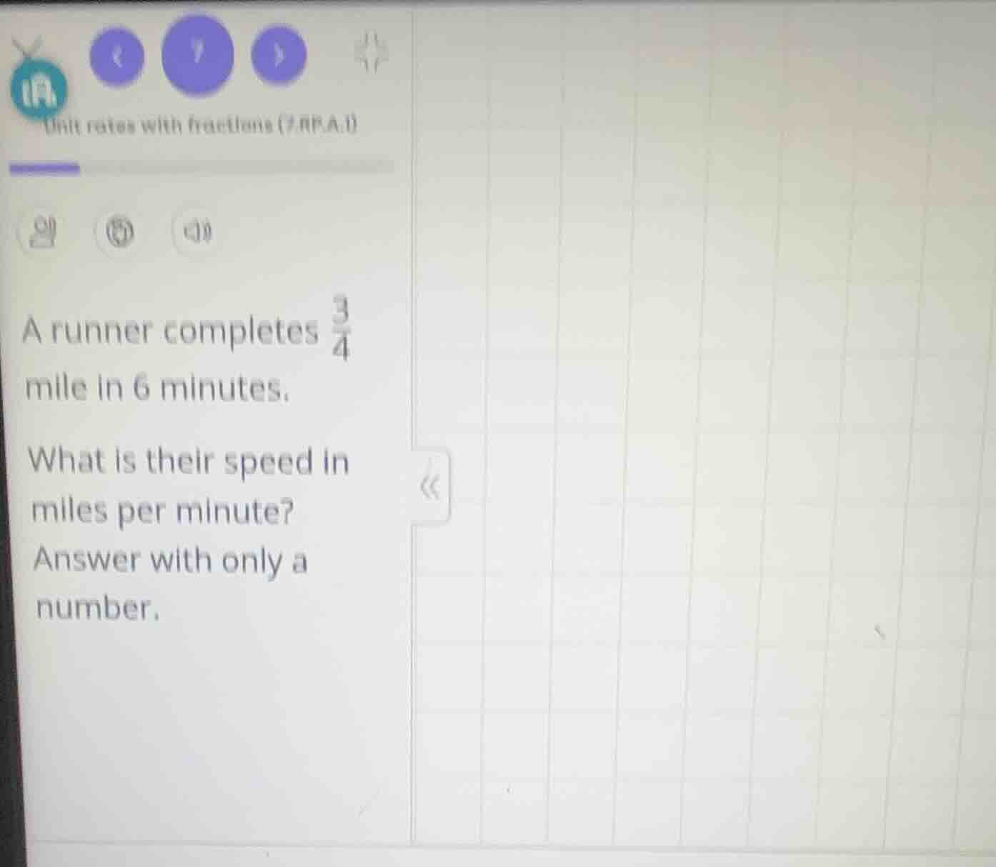 unit rates with fractions (7.rpa.1) a runner completes \\(\\frac{3}{4}\…