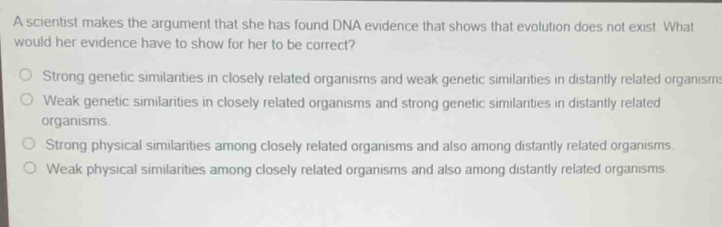 a scientist makes the argument that she has found dna evidence that sho…