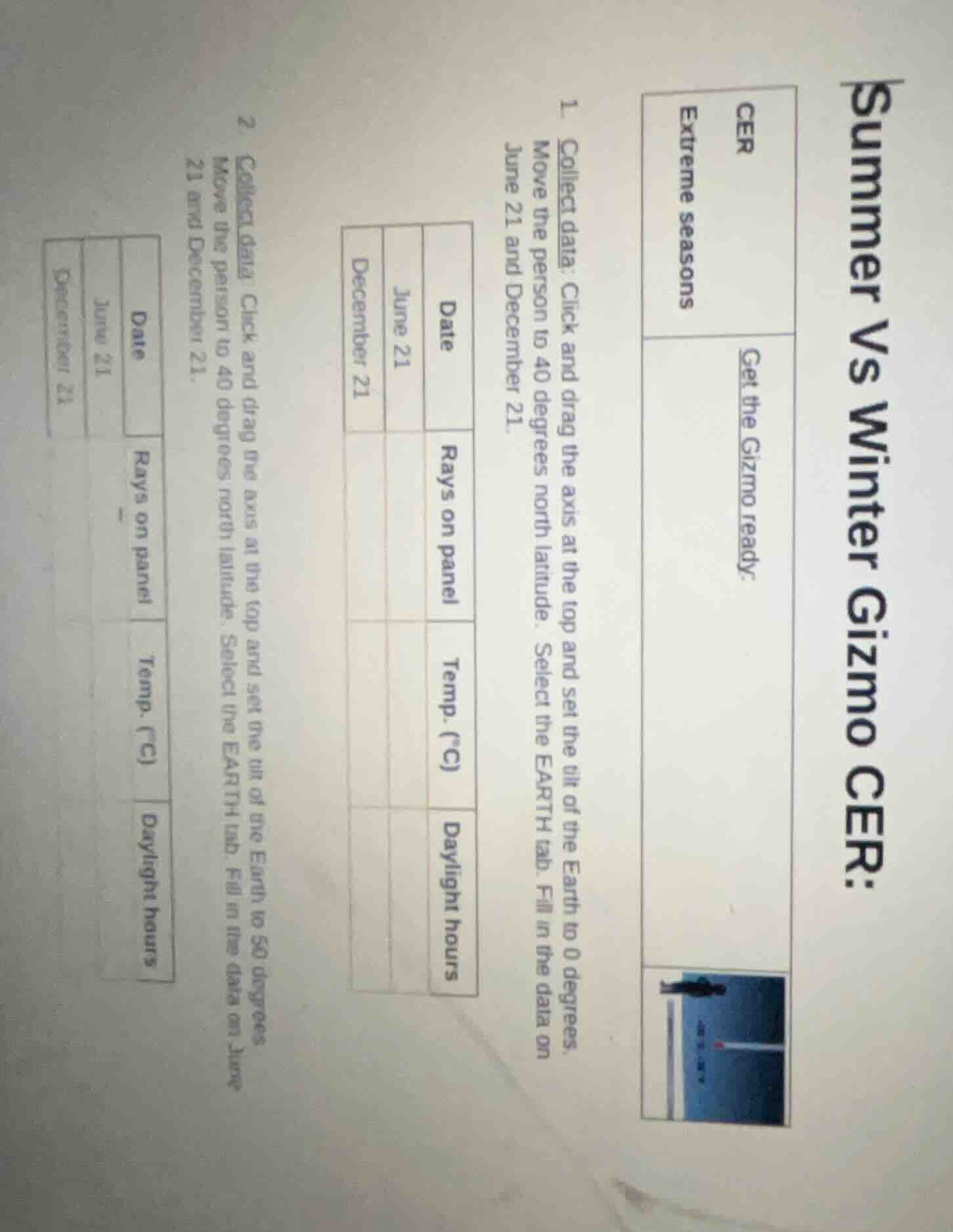 summer vs winter gizmo cer: cer extreme seasons get the gizmo ready. 1.…