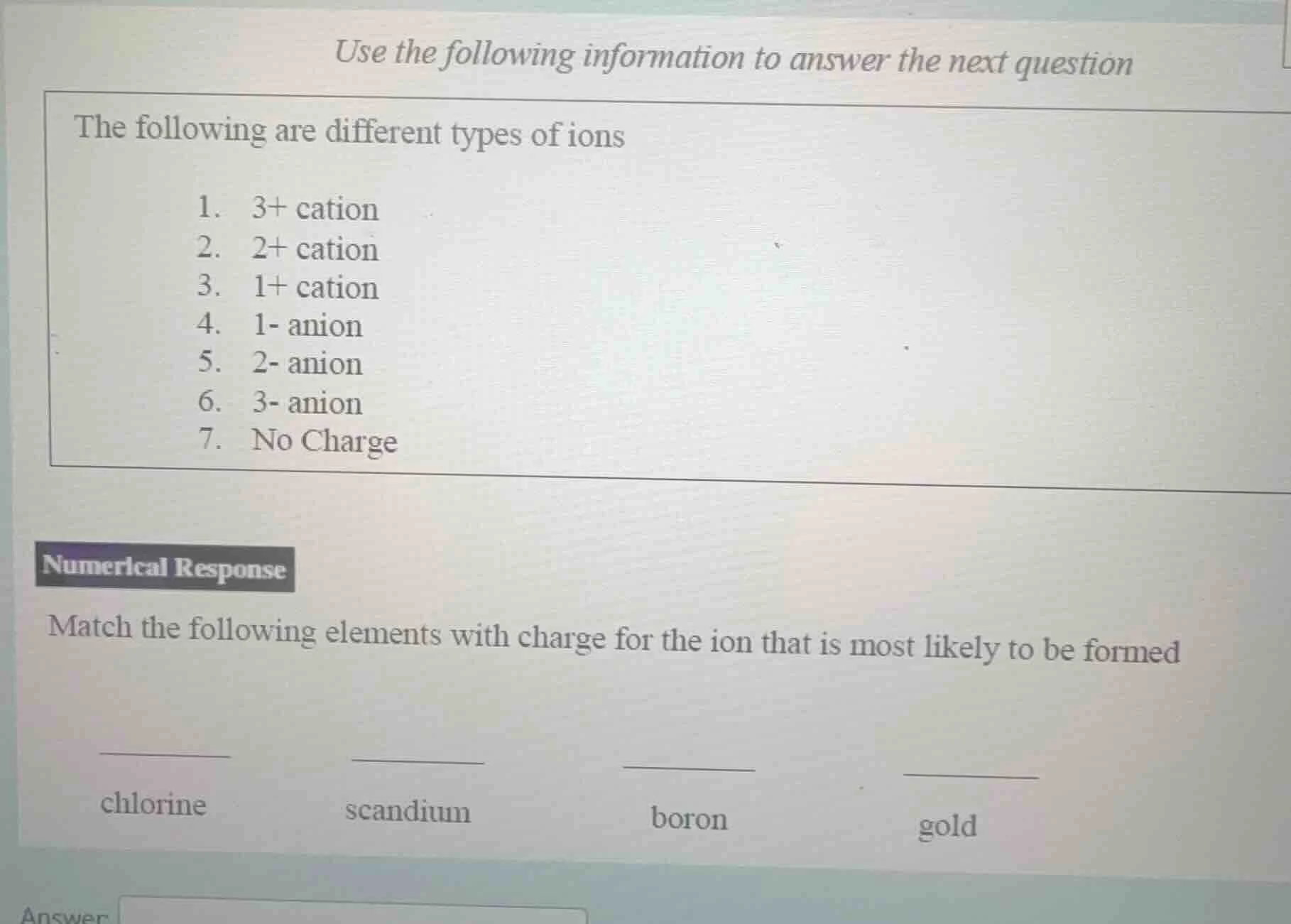 use the following information to answer the next question the following…