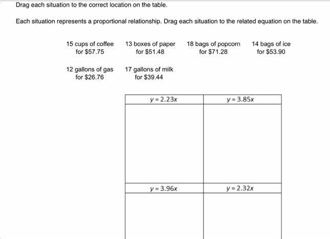 drag each situation to the correct location on the table. each situatio…