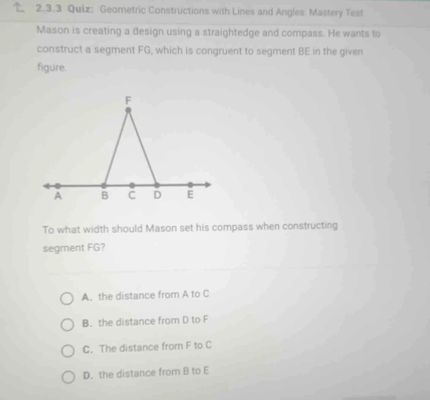 2.3.3 quiz: geometric constructions with lines and angles mastery test …