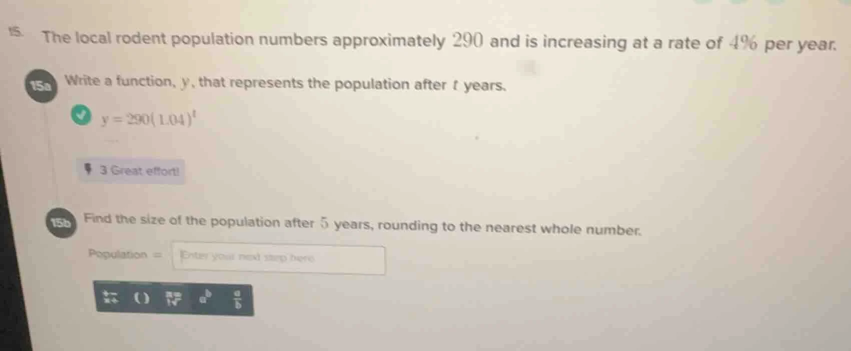 15. the local rodent population numbers approximately 290 and is increa…