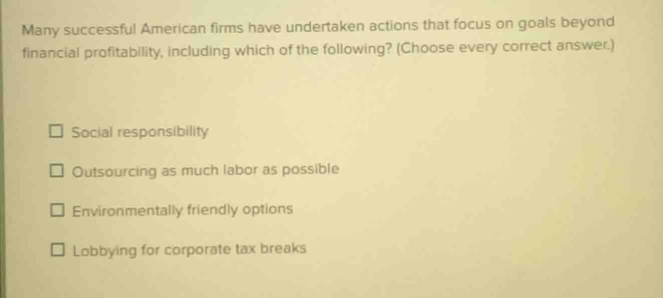 many successful american firms have undertaken actions that focus on go…