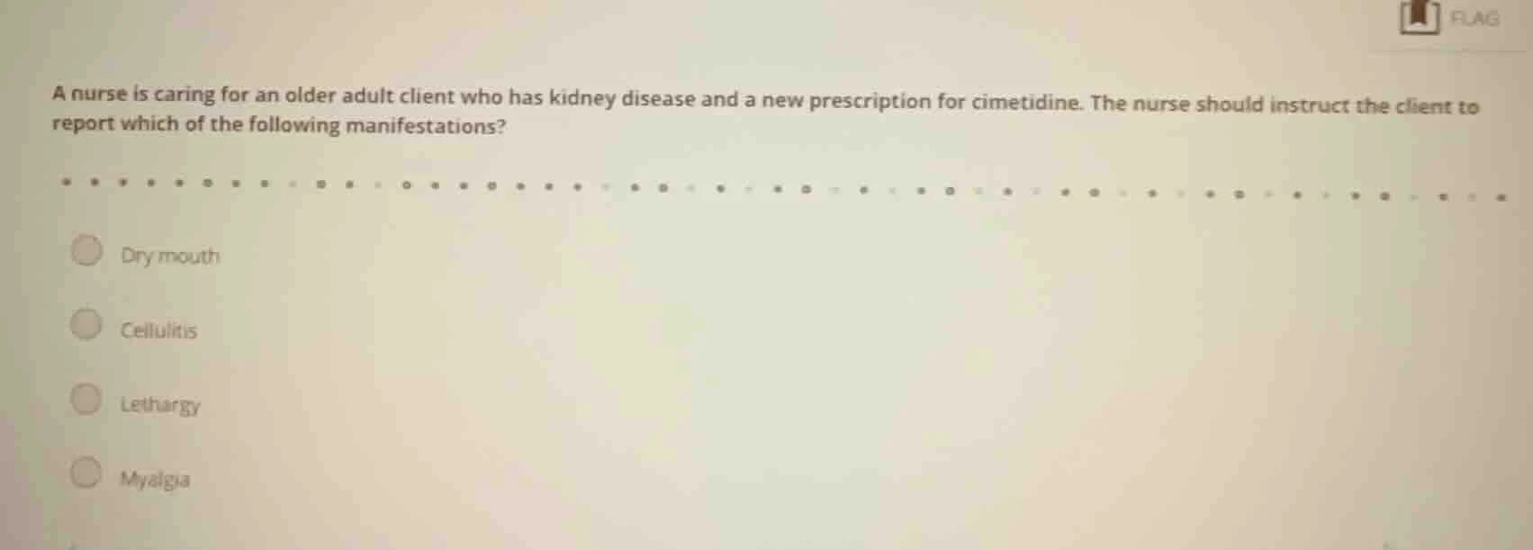a nurse is caring for an older adult client who has kidney disease and …
