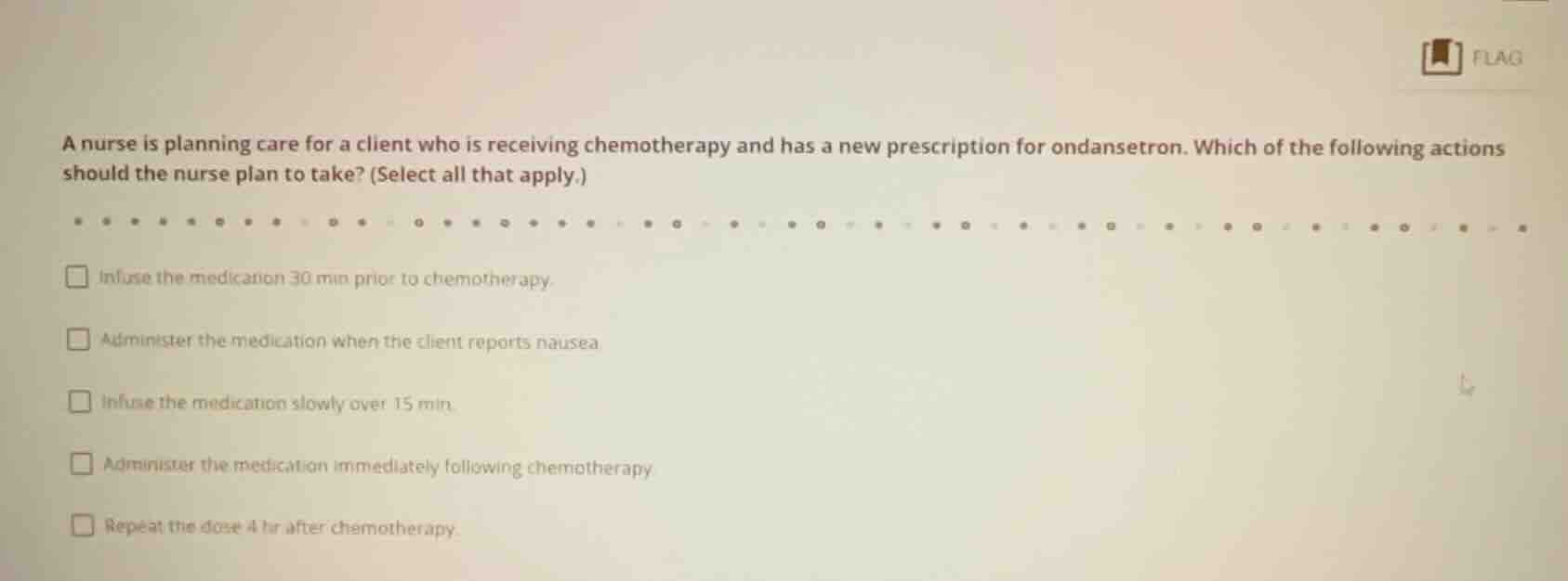 a nurse is planning care for a client who is receiving chemotherapy and…