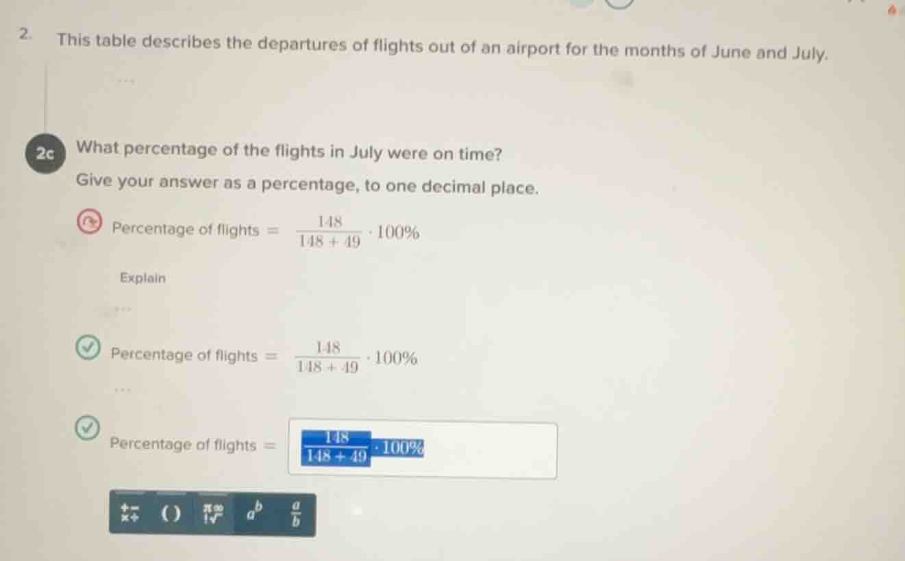 2. this table describes the departures of flights out of an airport for…