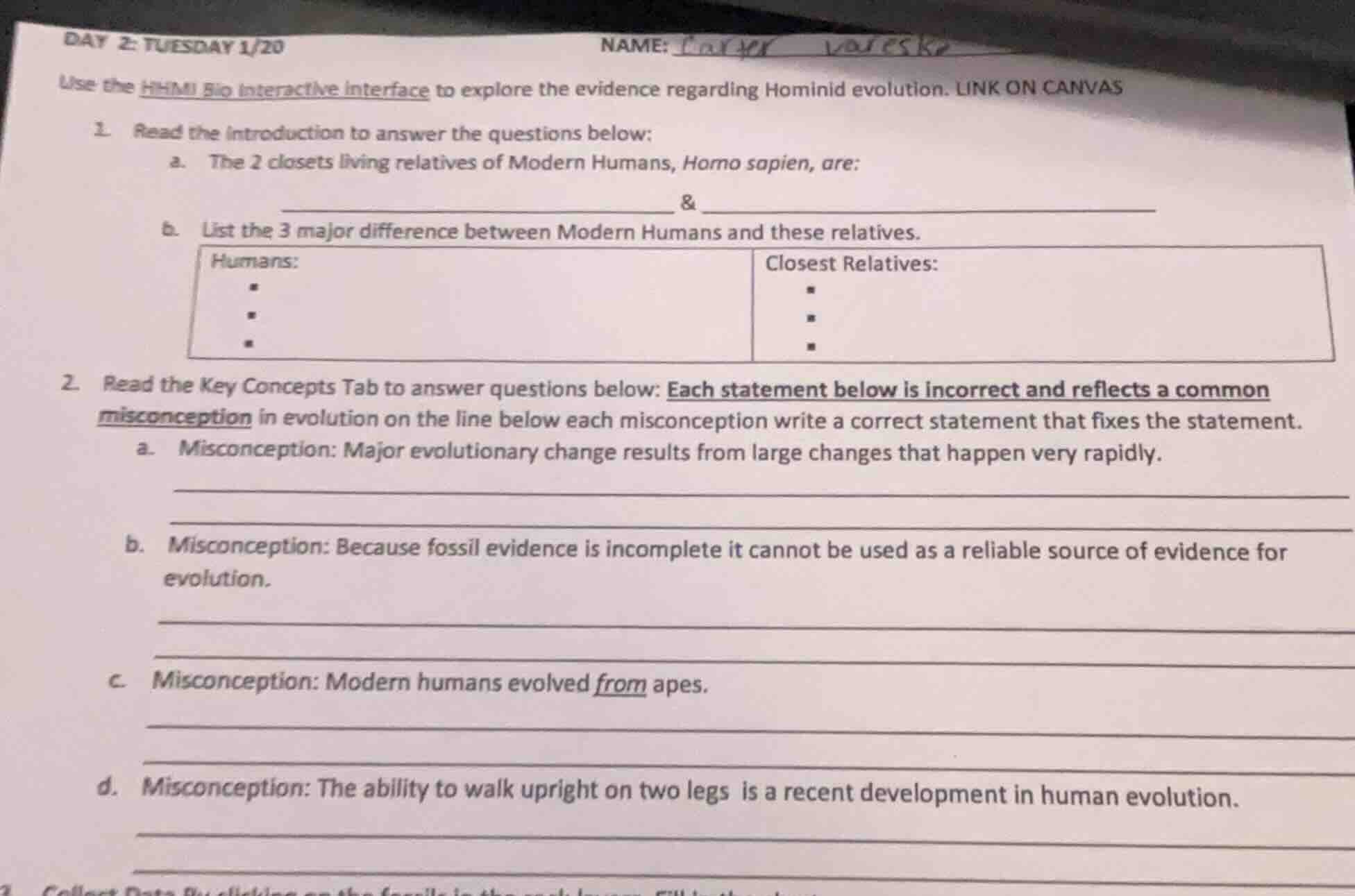day 2: tuesday 1/20 name: use the hhmi bio interactive interface to exp…