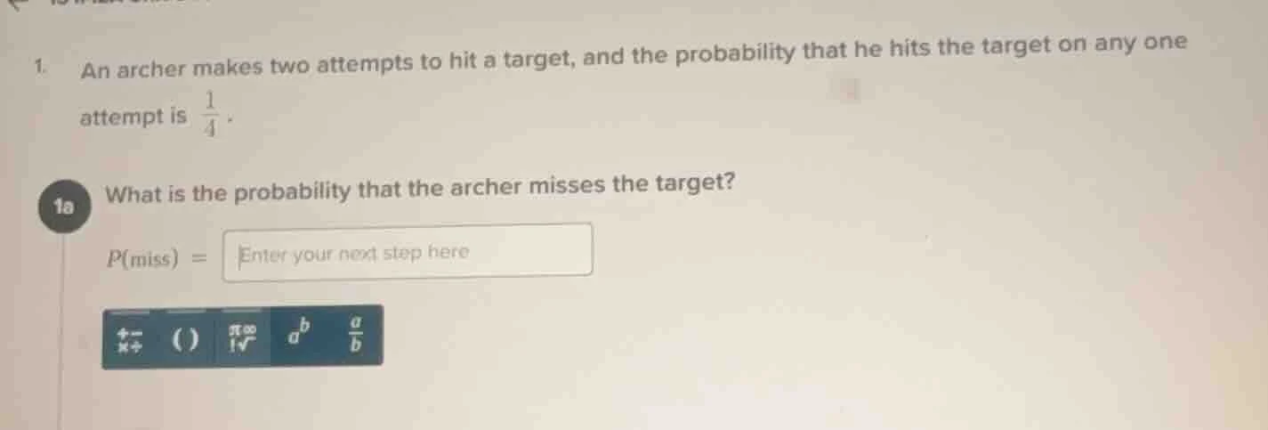 1. an archer makes two attempts to hit a target, and the probability th…