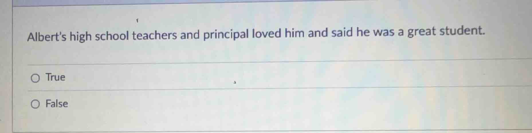 alberts high school teachers and principal loved him and said he was a …