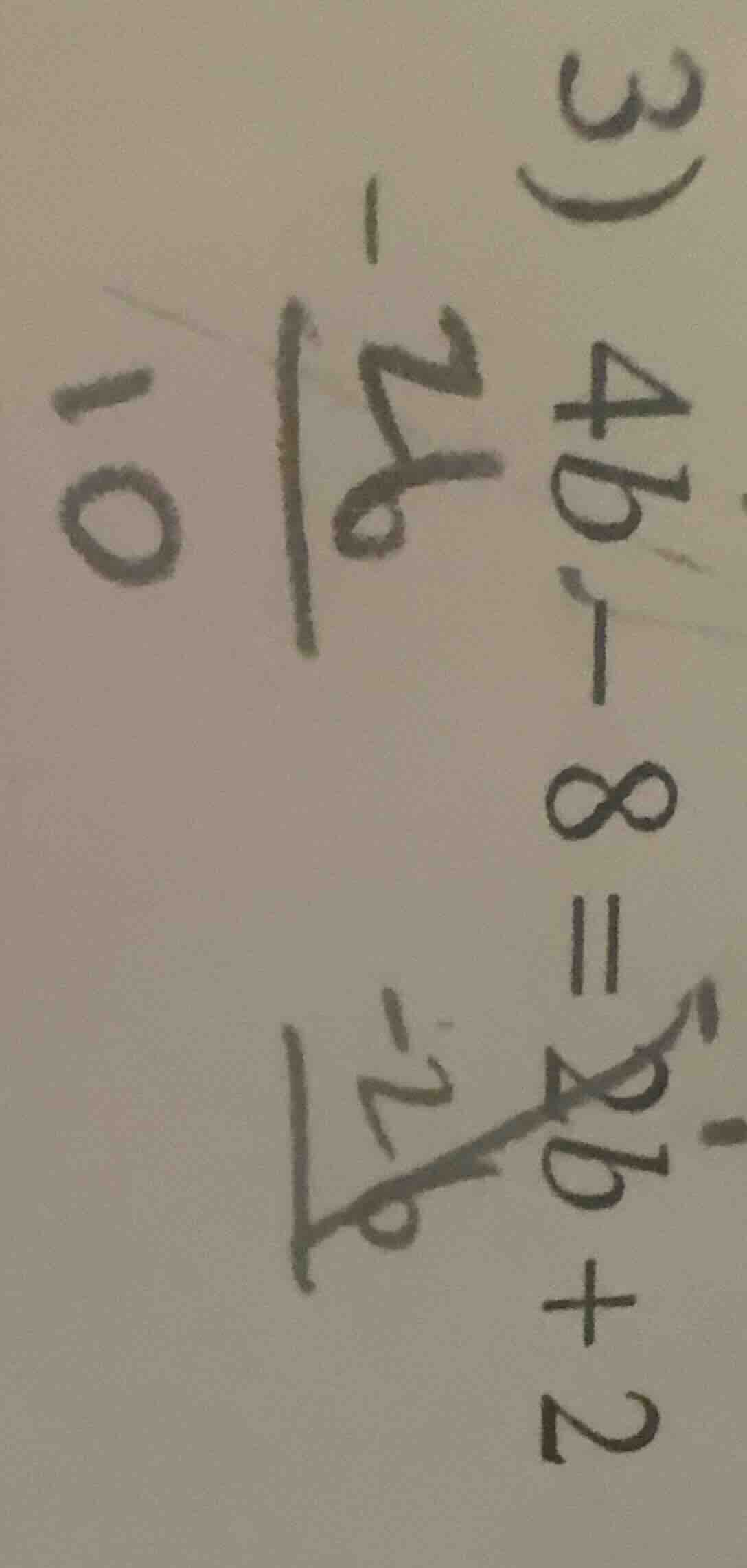 3）4p - 8 = 5p + 2