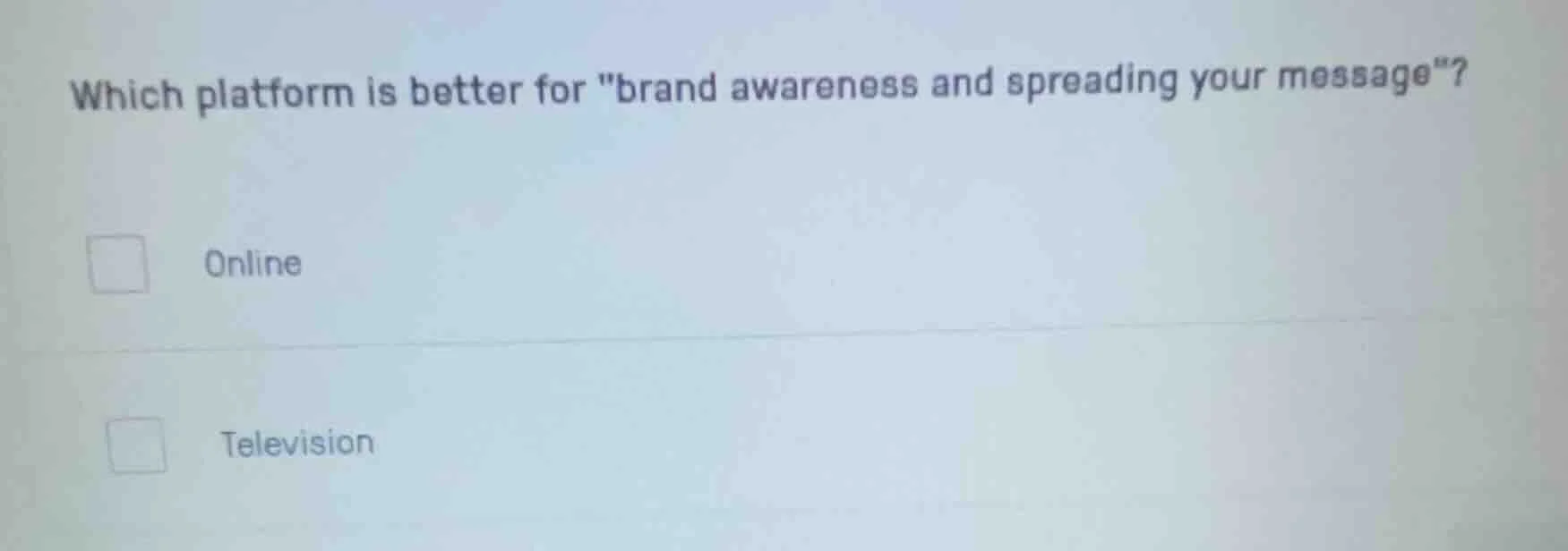 which platform is better for \brand awareness and spreading your messag…