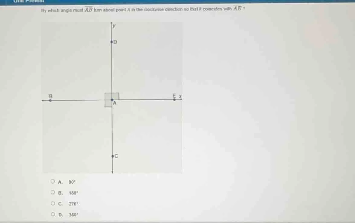 by which angle must (overline{ab}) turn about point (a) in the clockwis…