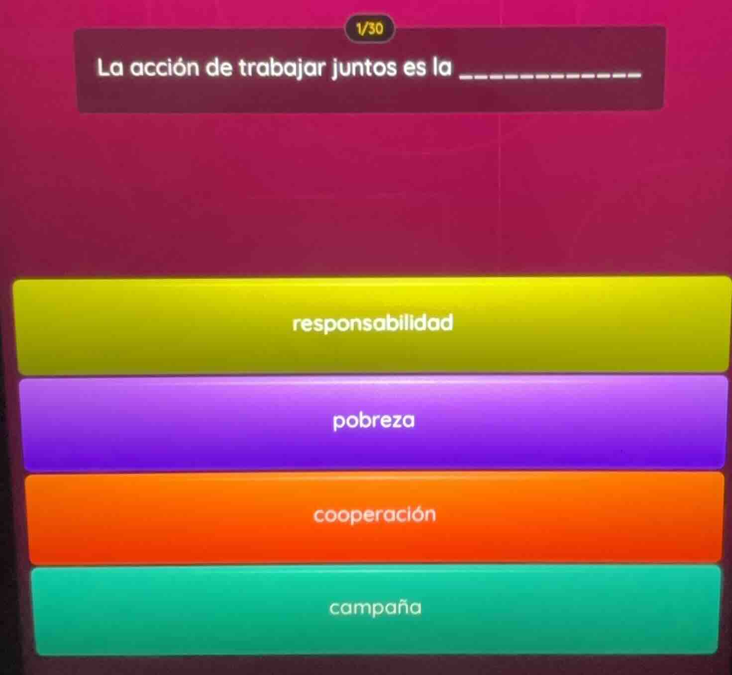 la acción de trabajar juntos es la ____________ responsabilidad pobreza…