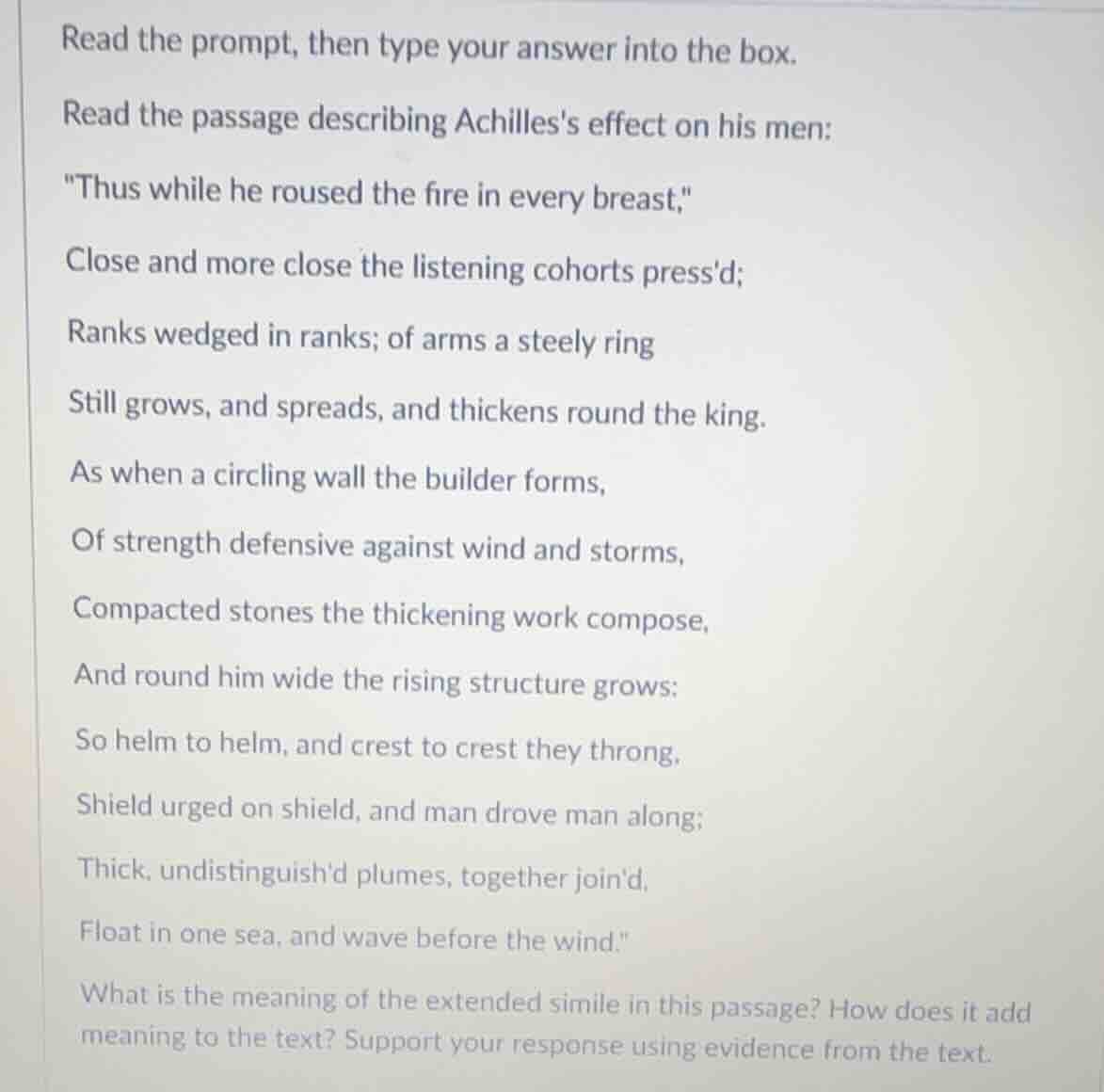 read the prompt, then type your answer into the box. read the passage d…