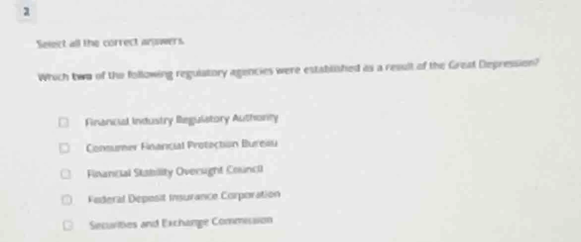 select all the correct answers. which two of the following regulatory a…