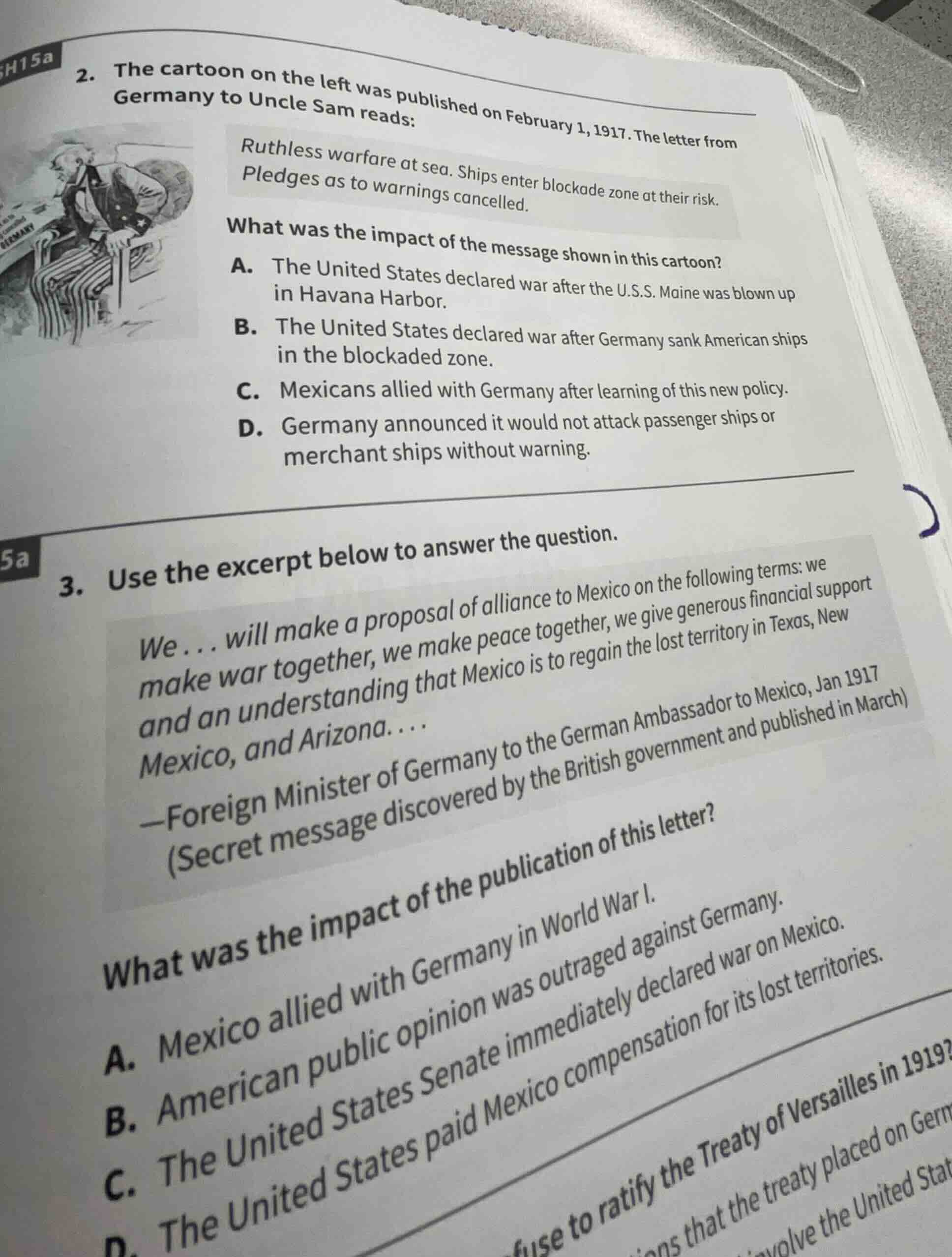 2. the cartoon on the left was published on february 1, 1917. the lette…