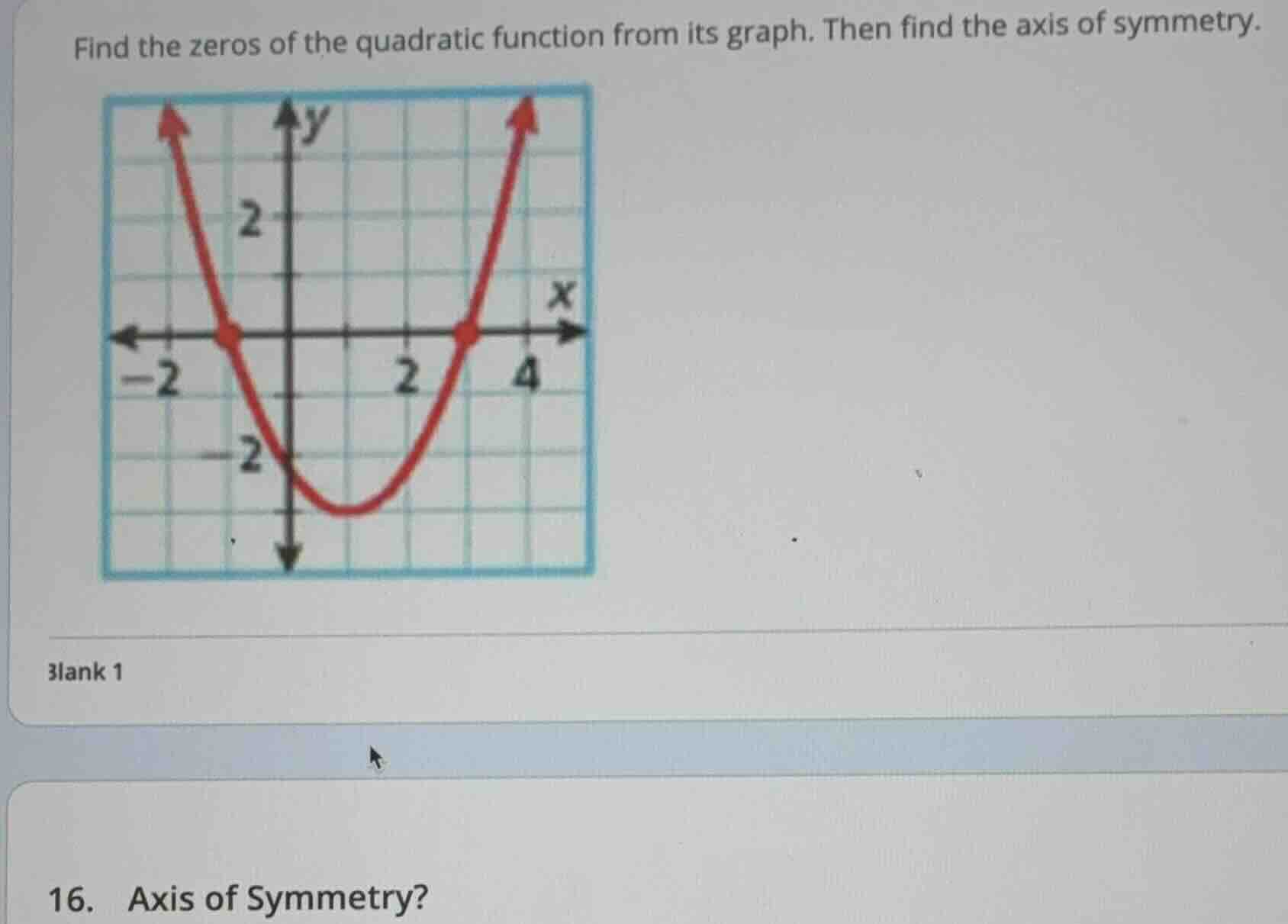 find the zeros of the quadratic function from its graph. then find the …