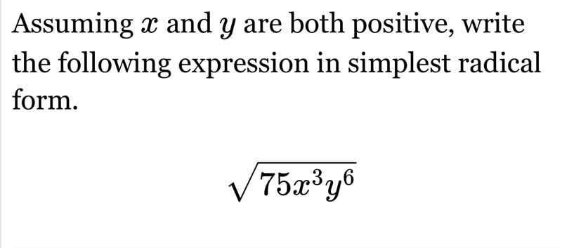 assuming ( x ) and ( y ) are both positive, write the following express…