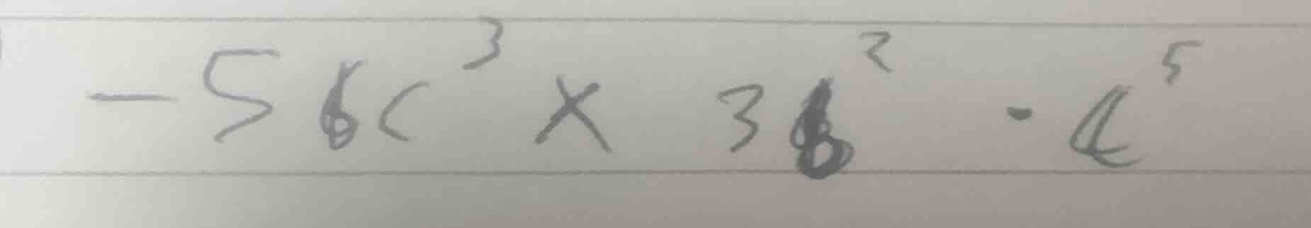 -5bc³ × 3b²·c⁵