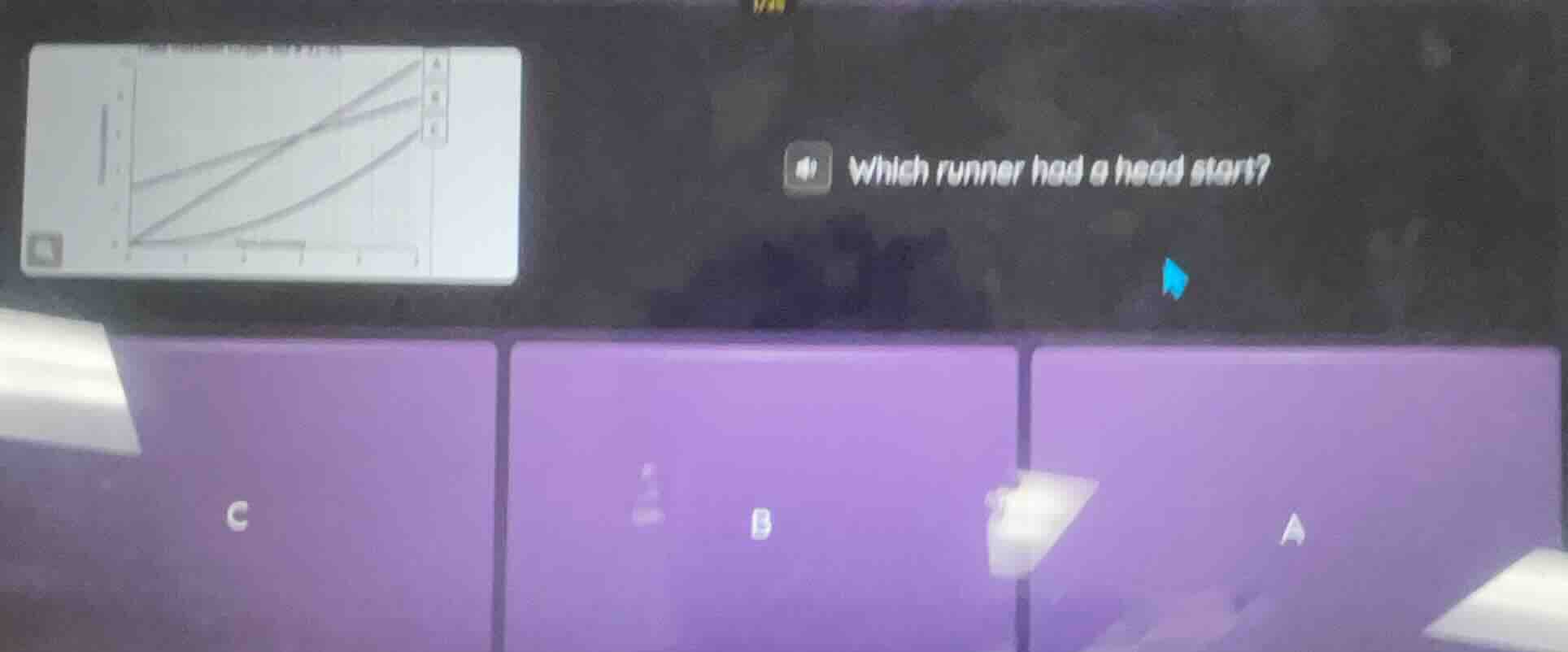 which runner had a head start?