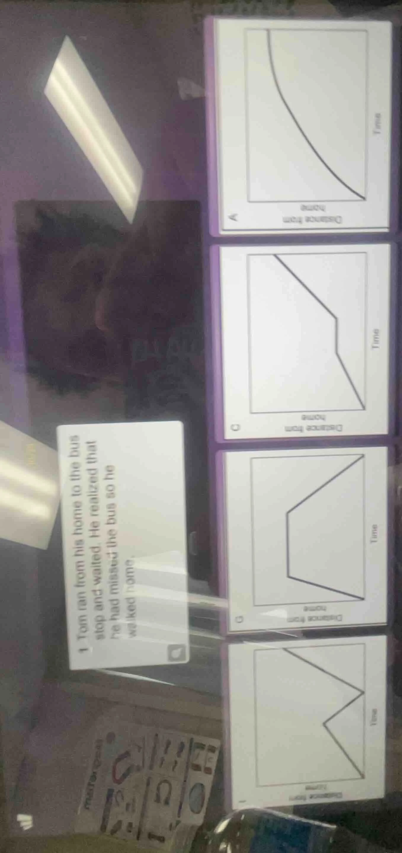 1 tom ran from his home to the bus stop and waited. he realized that he…