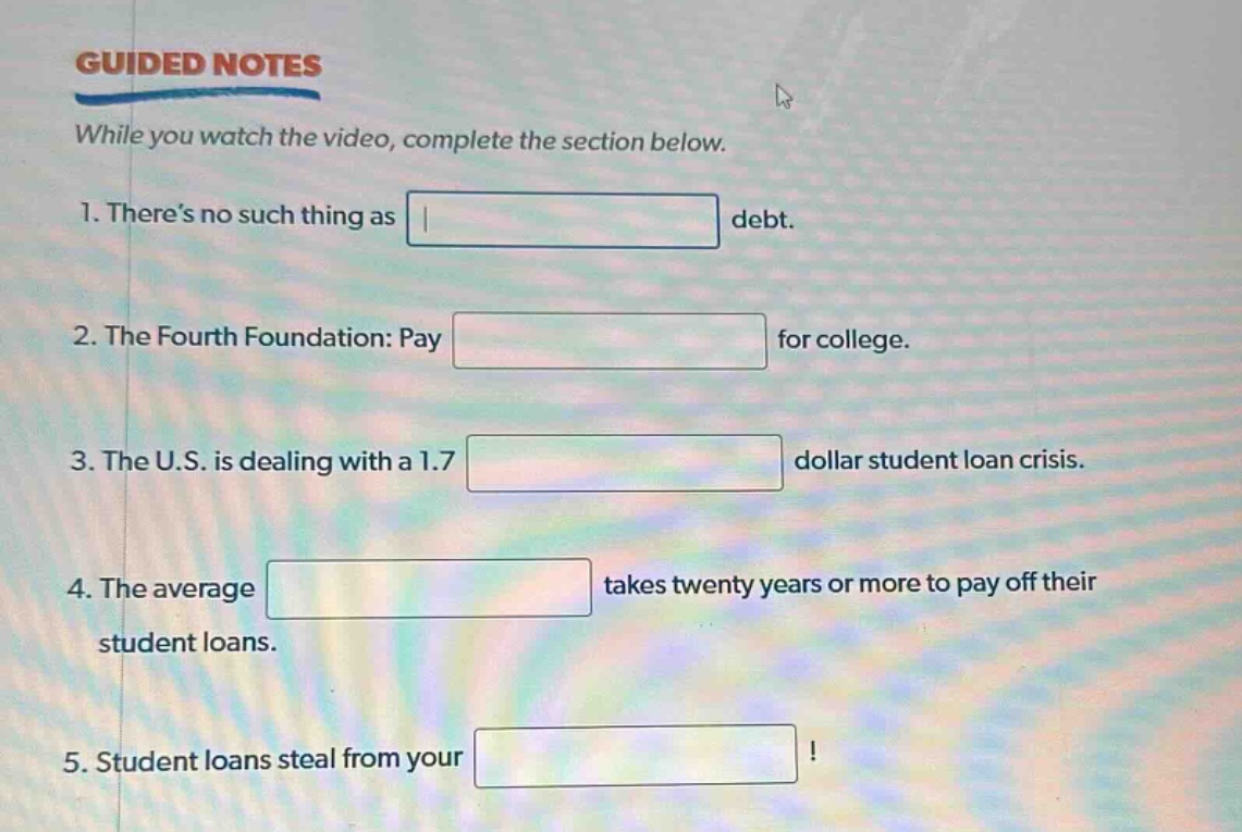 guided notes while you watch the video, complete the section below. 1. …