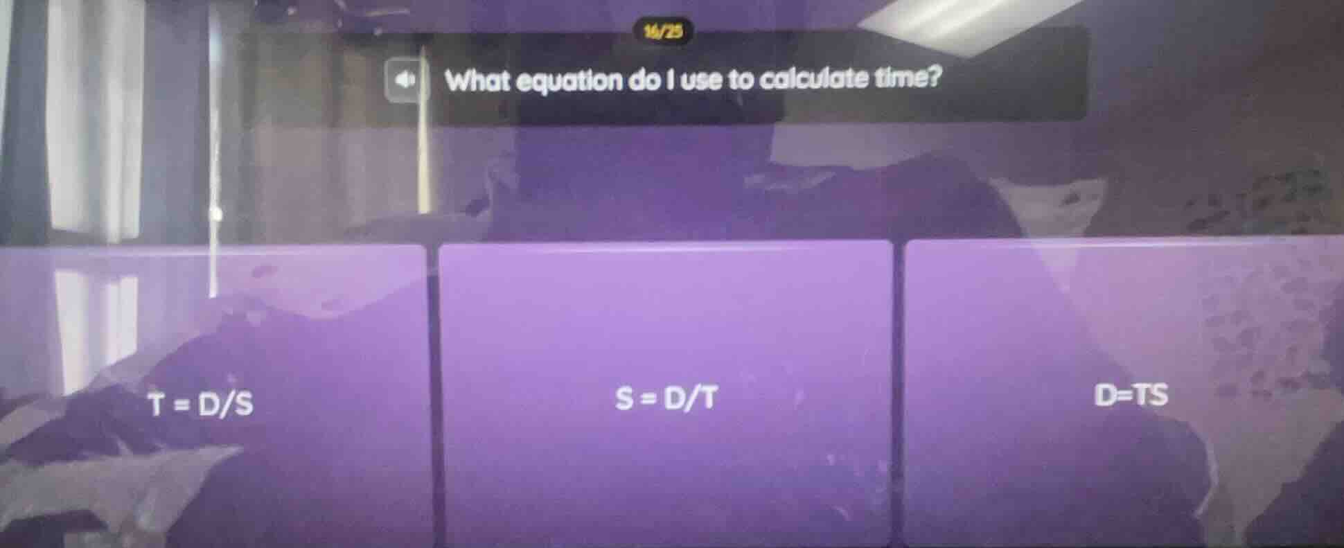what equation do i use to calculate time? t = d/s s = d/t d=ts