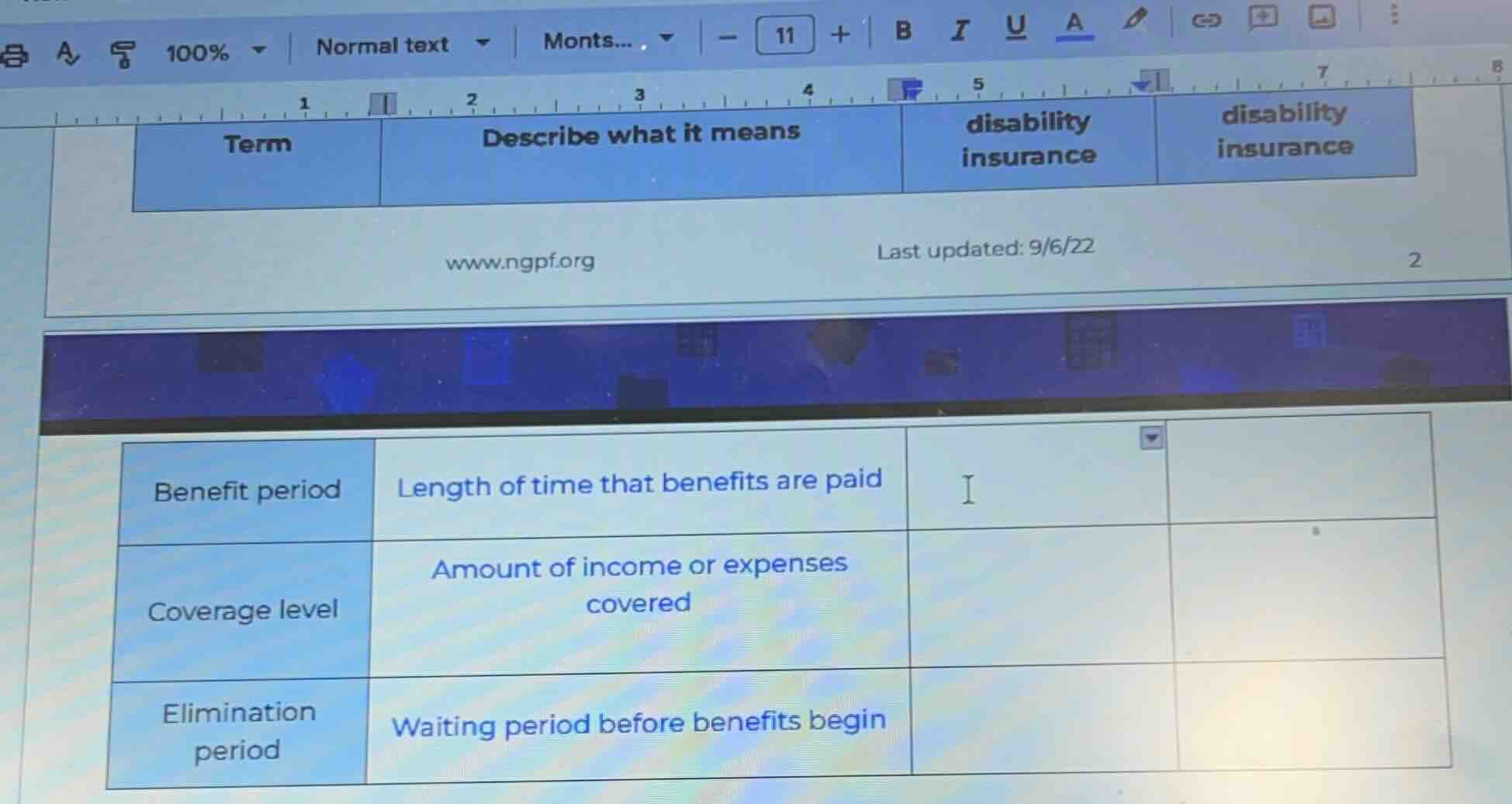 term describe what it means disability insurance disability insurance w…