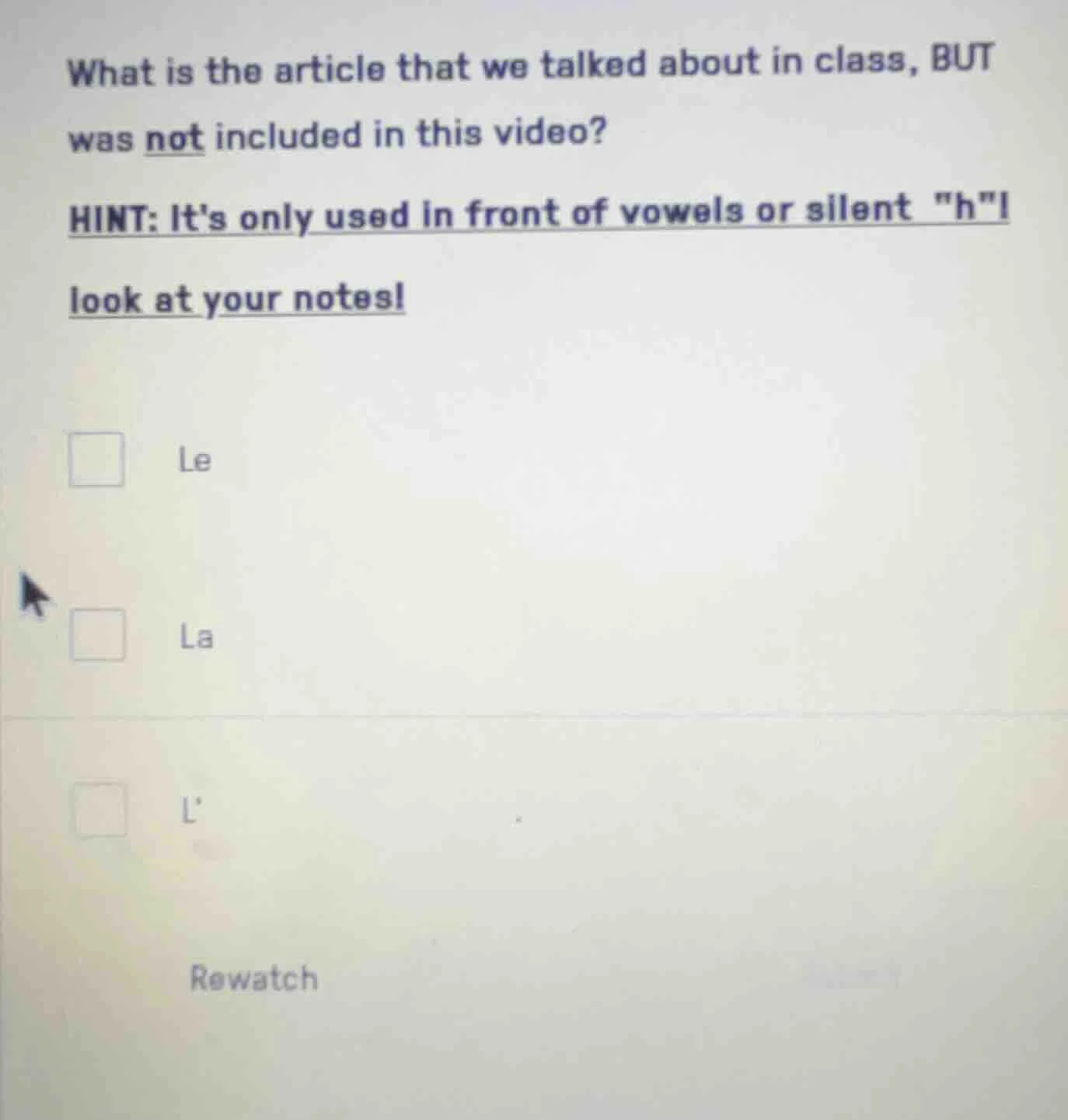 what is the article that we talked about in class, but was not included…