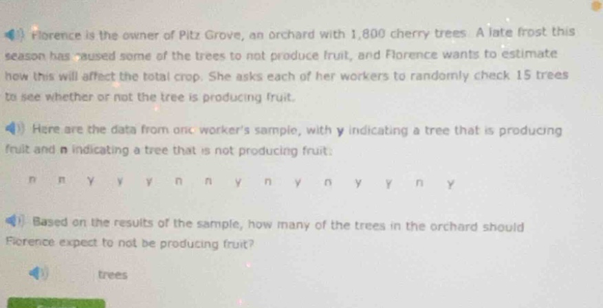 florence is the owner of pltz grove, an orchard with 1,800 cherry trees…