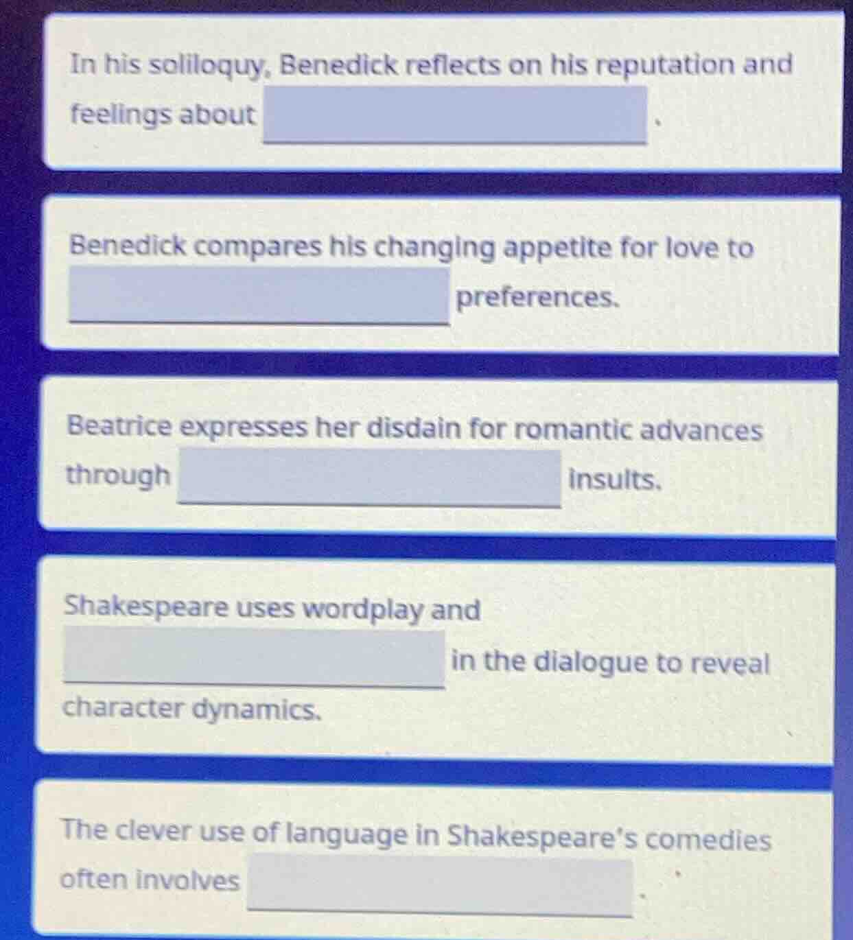 in his soliloquy, benedick reflects on his reputation and feelings abou…