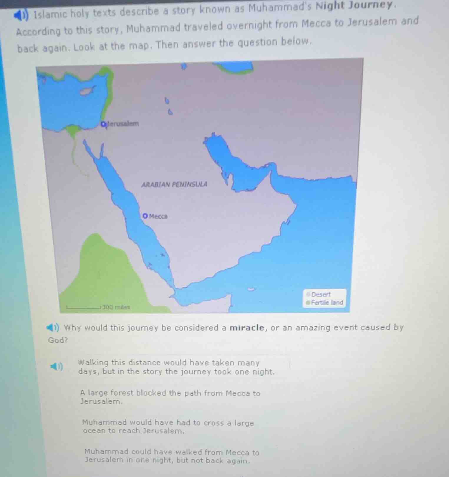 islamic holy texts describe a story known as muhammad’s night journey. …