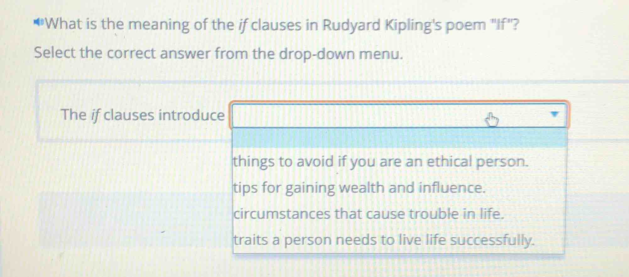 what is the meaning of the if clauses in rudyard kiplings poem \if\? se…