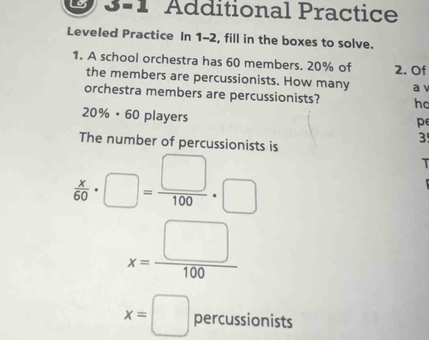 3-1 additional practice leveled practice in 1–2, fill in the boxes to s…