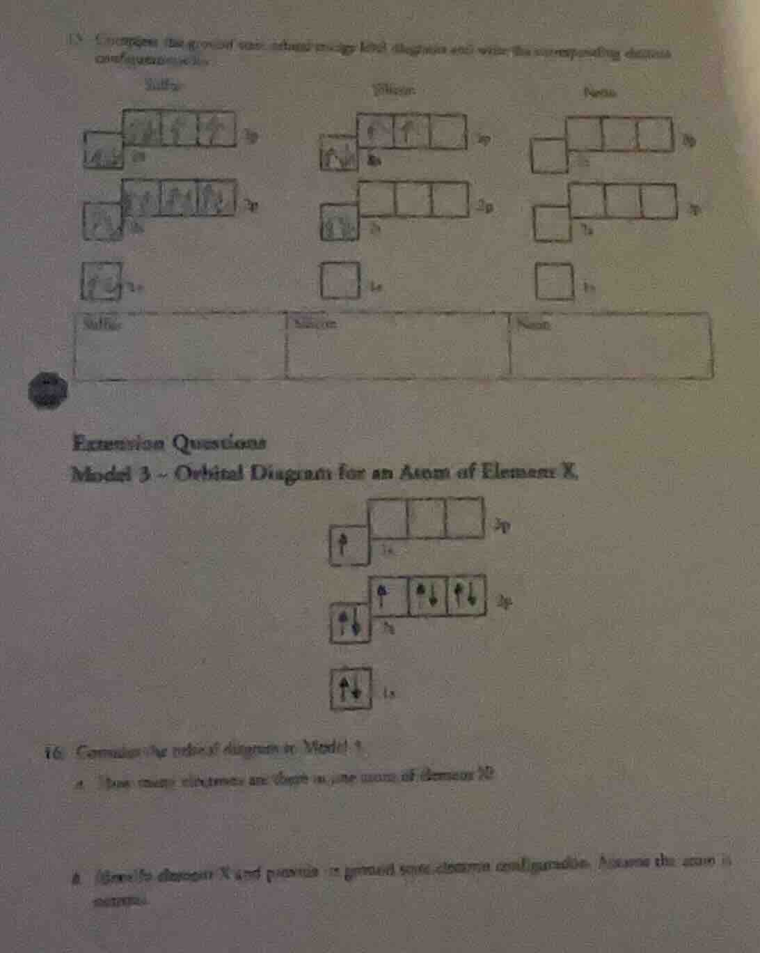 15. complete the ground state orbital - filling diagram and write the c…