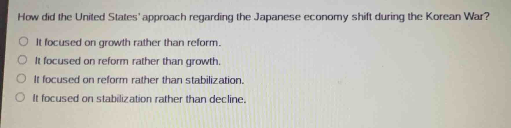 how did the united states approach regarding the japanese economy shift…