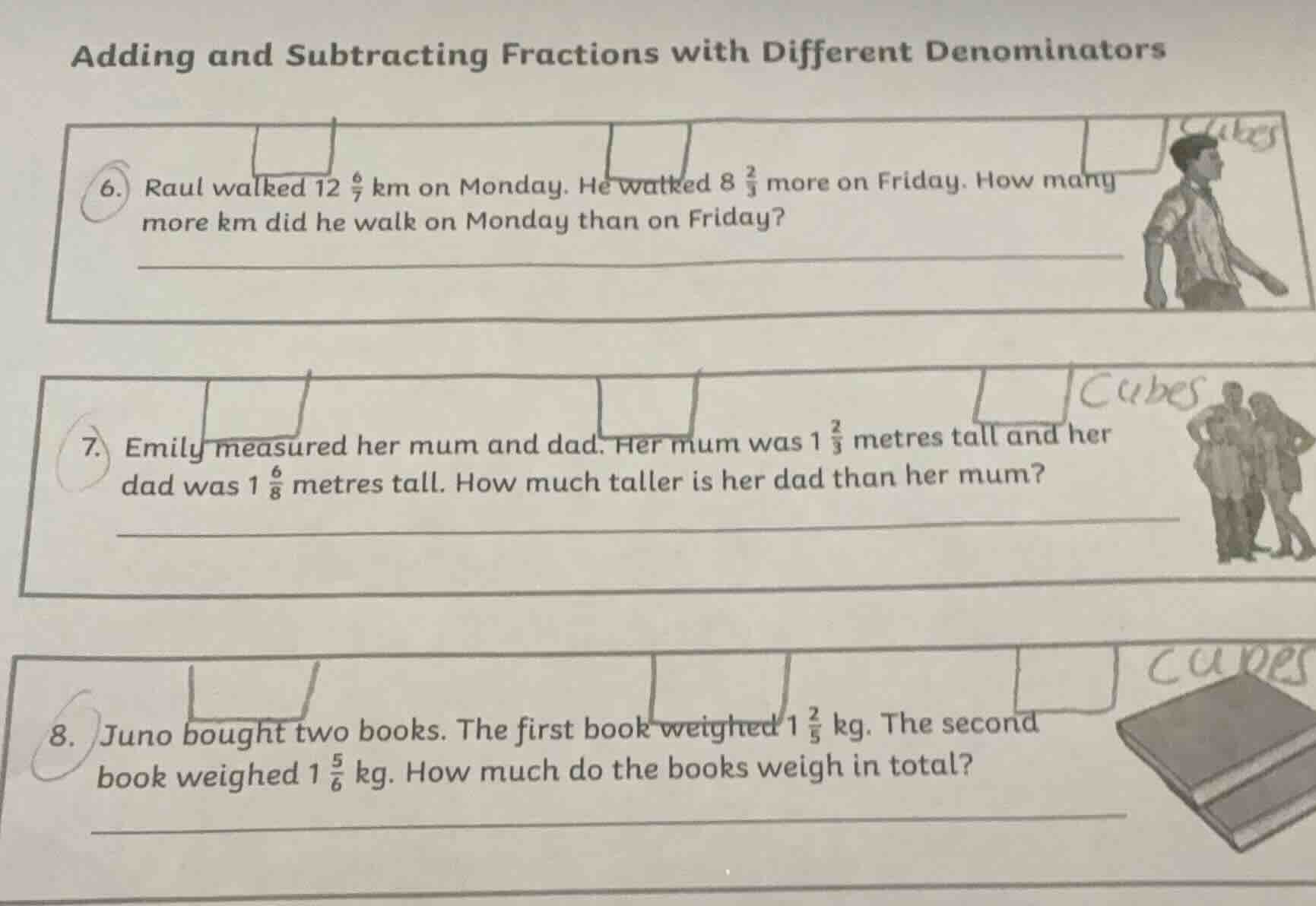 adding and subtracting fractions with different denominators 6. raul wa…