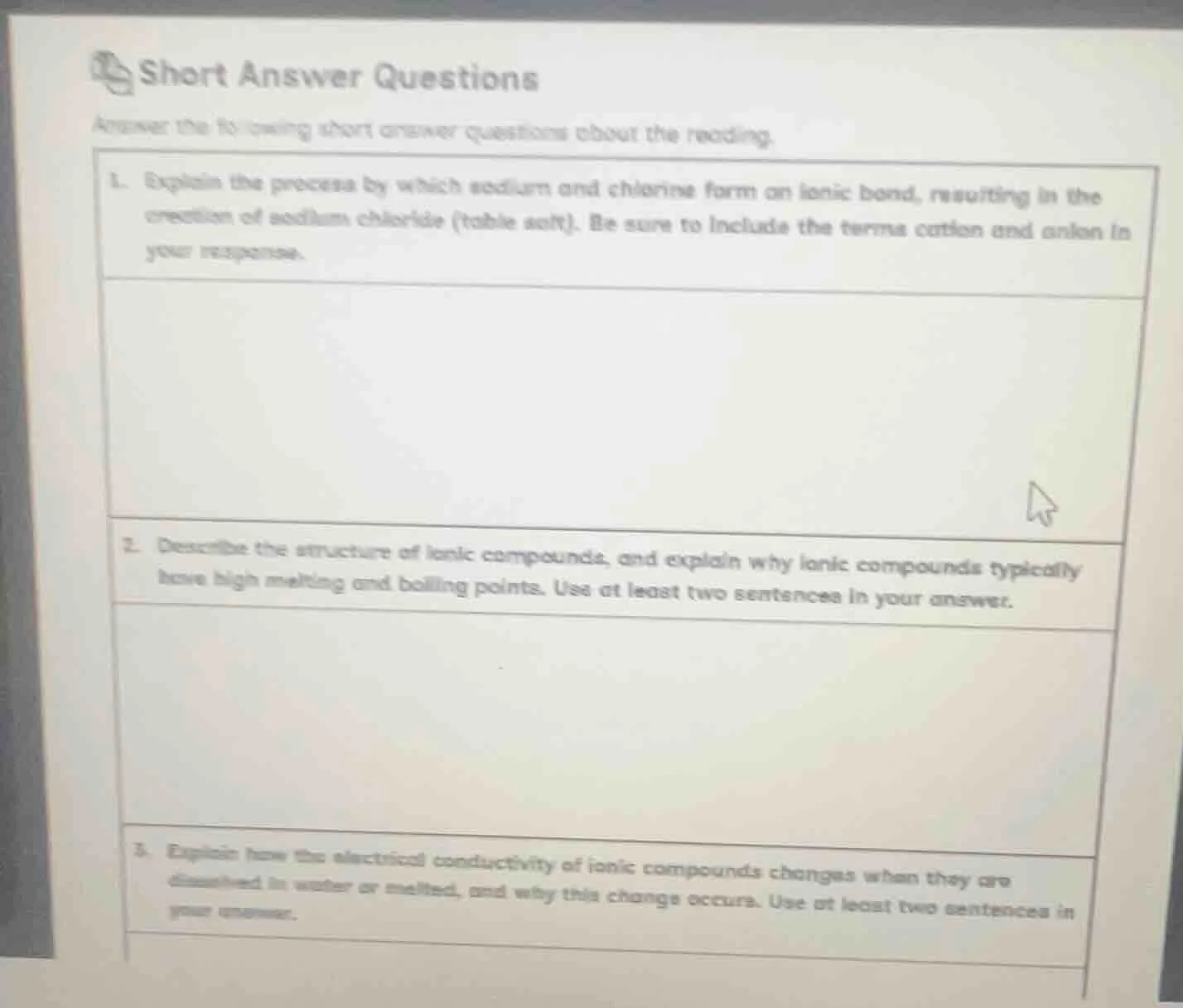short answer questions answer the following short answer questions abou…