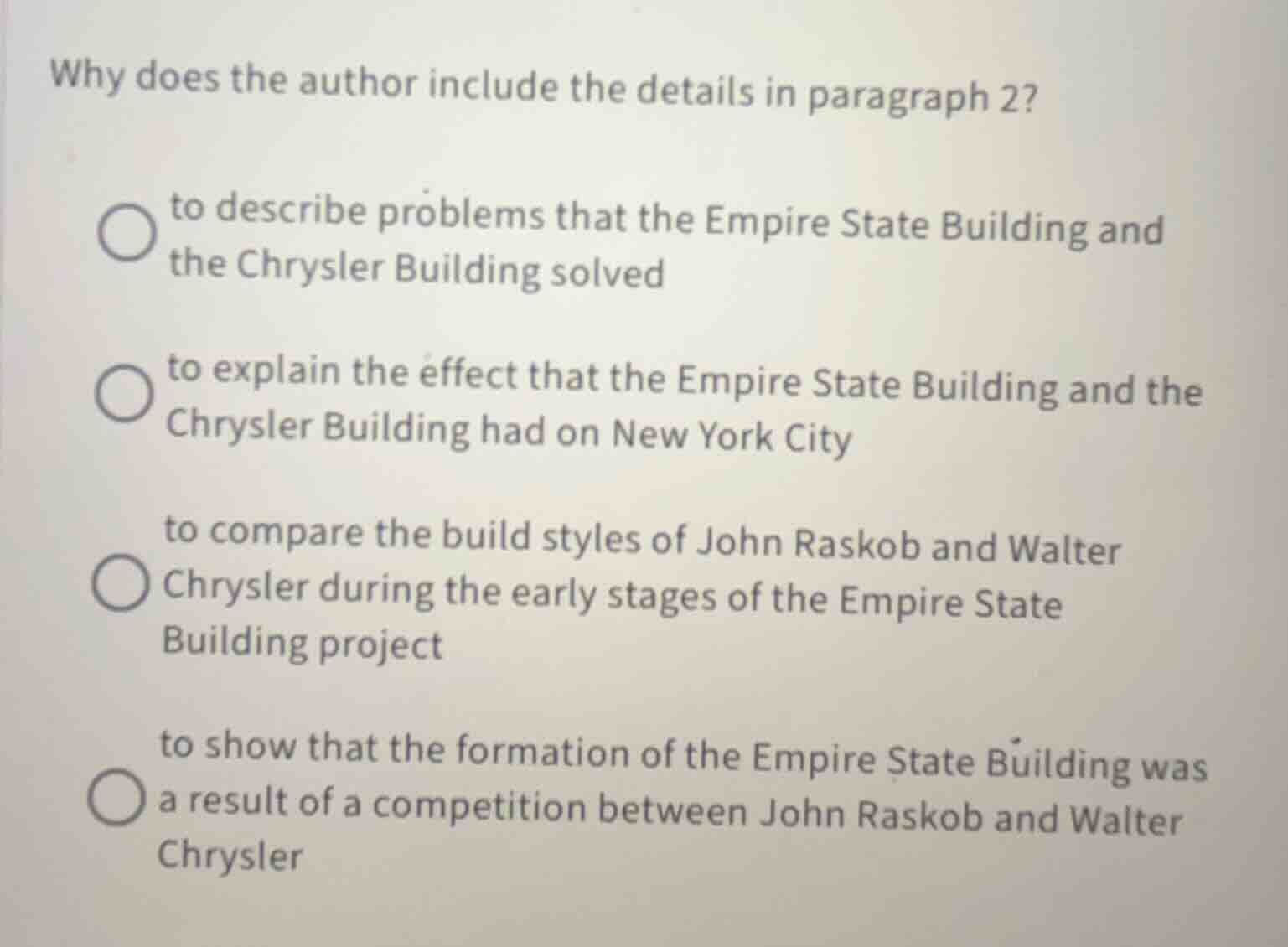 why does the author include the details in paragraph 2? to describe pro…